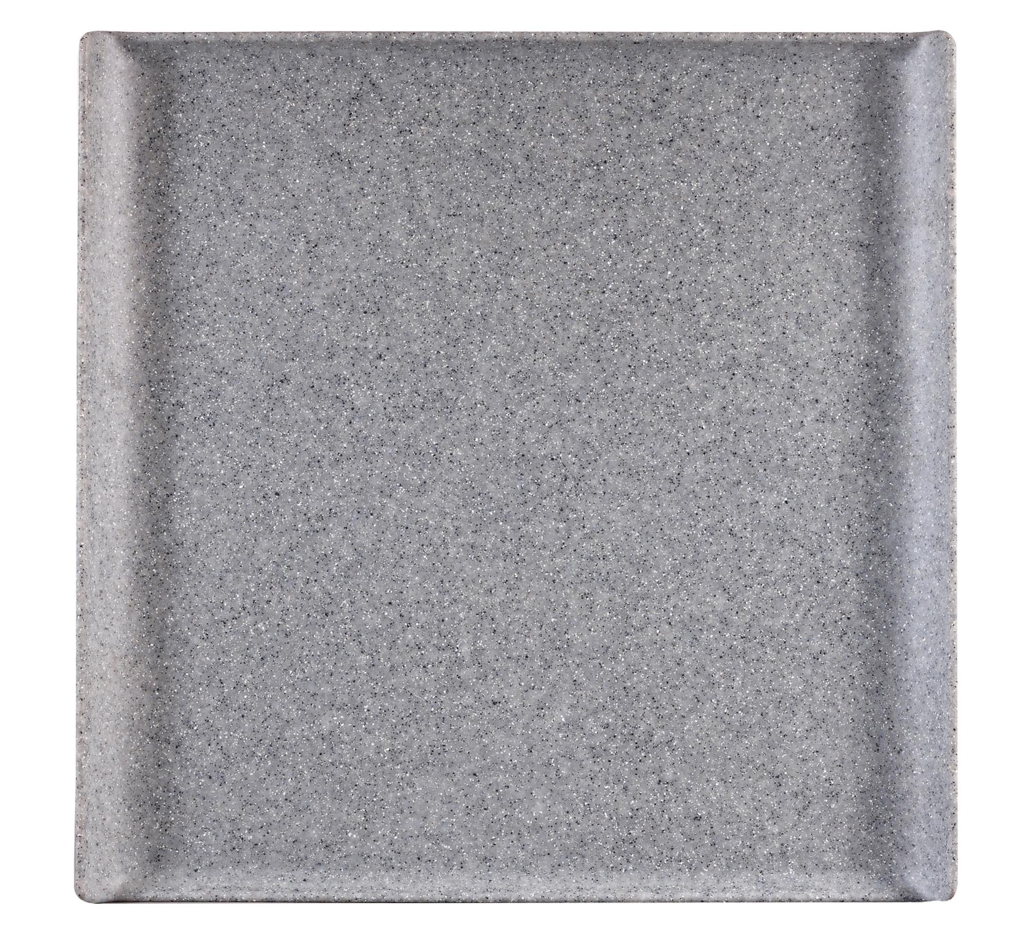 Stylisches Alchemy Melamin Tablett in Granite Grey, 30.3x30.3cm, ideal für das stilvolle Servieren und Anrichten von Speisen.