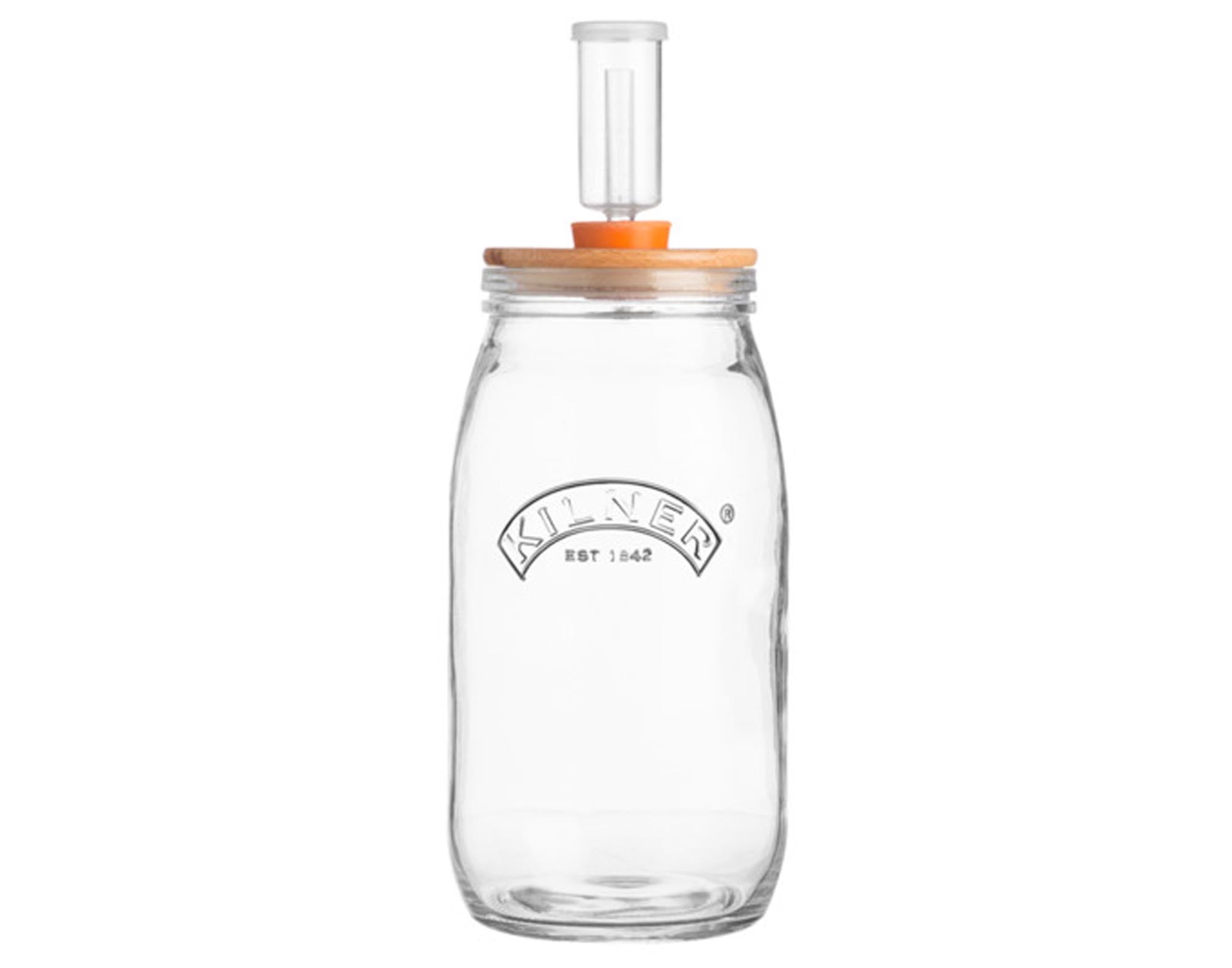 Entdecken Sie das KILNER Fermentier-Set Glas 3 Liter für perfekte Fermentation von Sauerkraut, Kimchi und mehr. Hochwertiges Glas, Luftventil, Gewichtsstein.