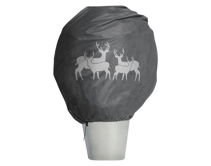 Schützen Sie Ihre Pflanzen stilvoll mit der WINDHAGER Winter-Deko-Vlieshaube Pect Hirsch (1.1 x 1.1 m). Ideal gegen Frost und Schnee!