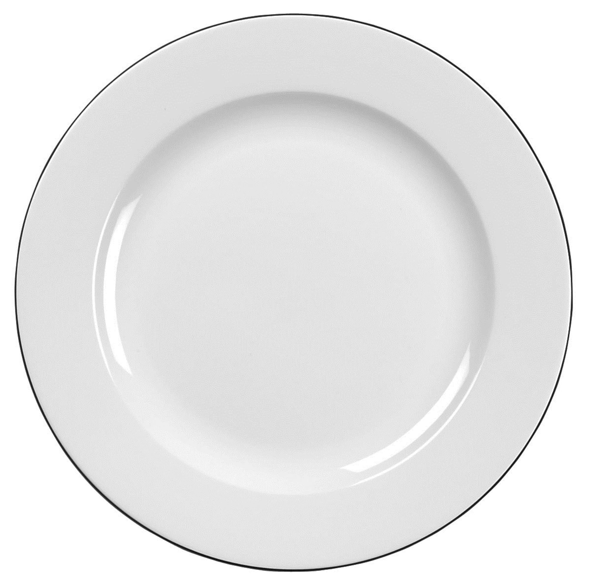 Elegantes 33cm Porzellan-Teller von Churchill: robust, kratzfest, spülmaschinen- und mikrowellengeeignet. Ideal für Gastronomie.