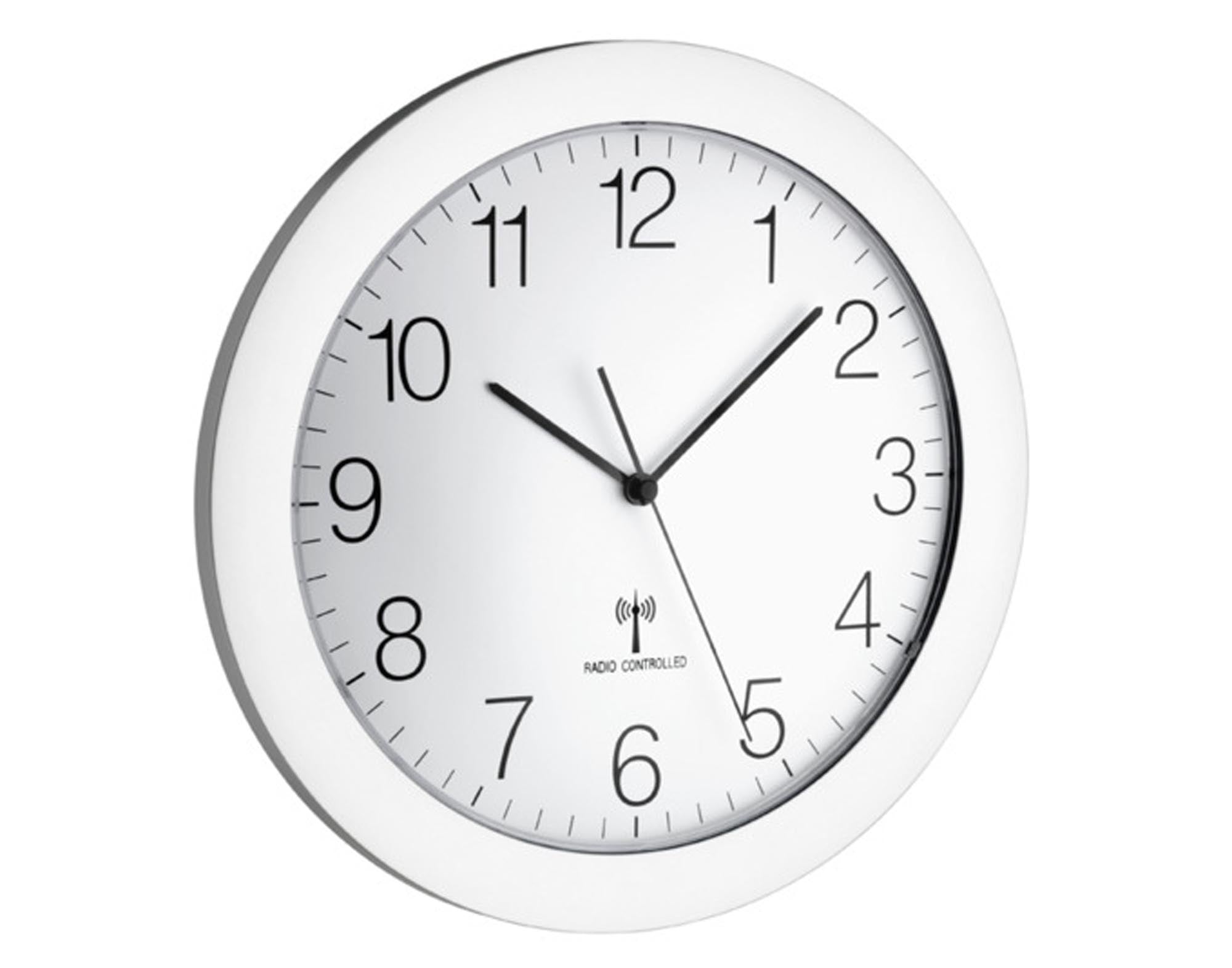 Entdecken Sie die TFA Funk-Wanduhr Silber (ø 30 cm) – ein elegantes, präzises Zeitmessgerät für Wohnzimmer, Büros und Küchen. Leises Quarzwerk!