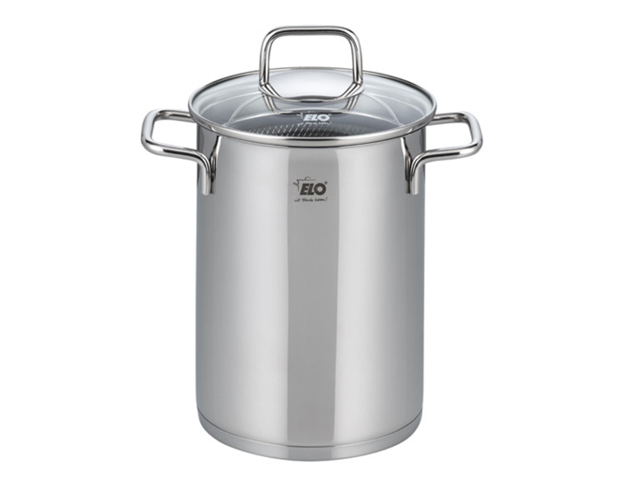 Entdecken Sie den ELO Spargeltopf mit Deckel Citrin (ø 16 cm) für schonendes Garen von Spargel. Hochwertiger Edelstahl, langlebig und elegant.