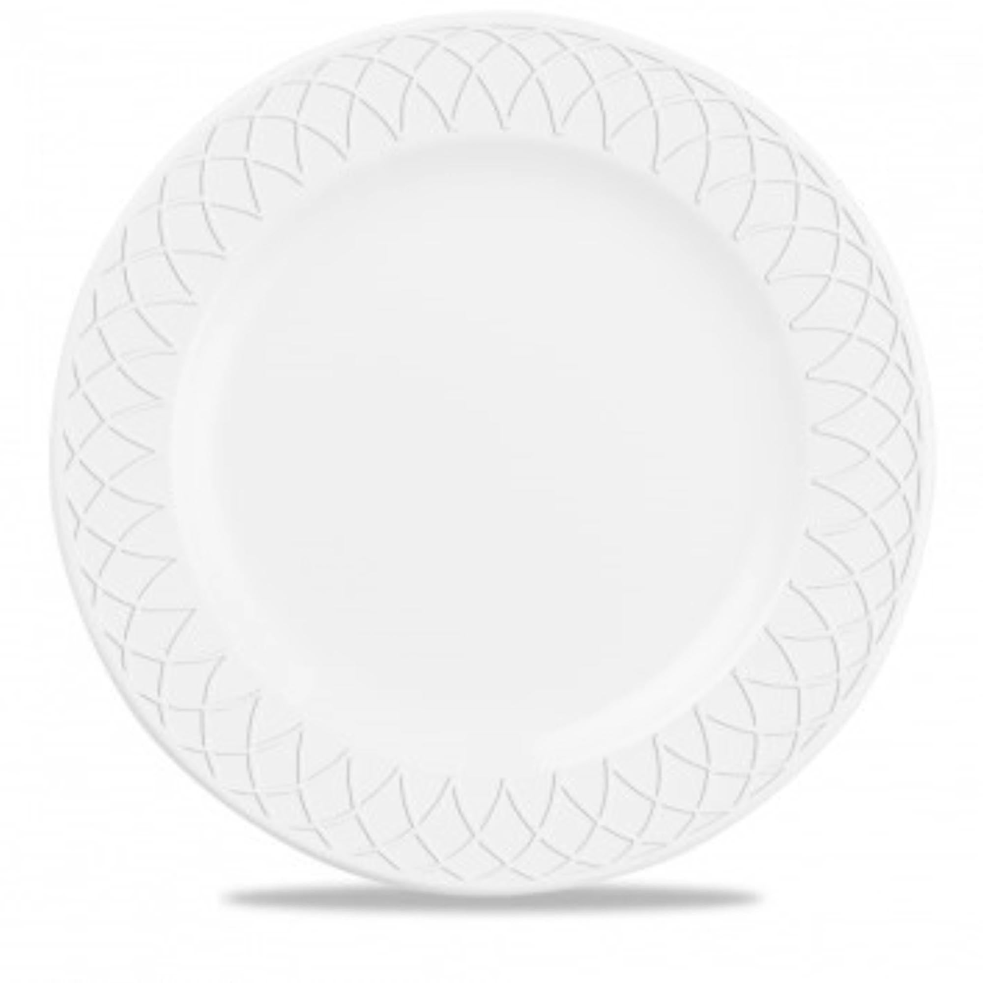 Eleganter 20.3cm Porzellanteller, ideal für Vorspeisen & Desserts. Kratzfest, spülmaschinen- & mikrowellengeeignet. Zeitloses Design.