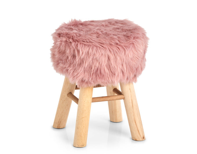 ZELLER Sitzhocker Zottel Plüsch rosa ø 29x39 cm in präsentiert im Onlineshop von KAQTU Design AG. Hocker Outdoor ist von ZELLER PRESENT