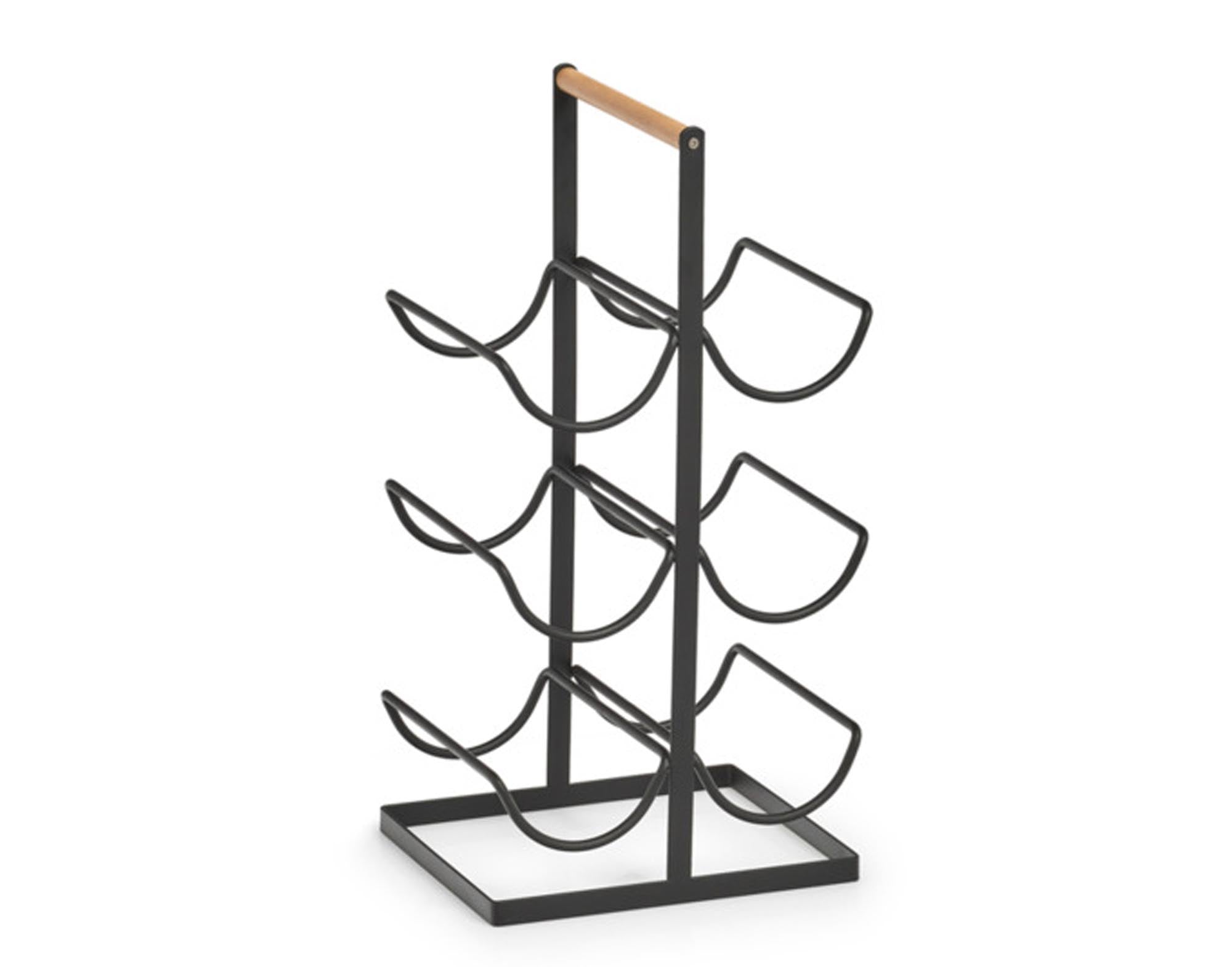 Entdecken Sie das stilvolle ZELLER Weinregal aus Metall (23.5x20x46 cm) – ideal für Weinliebhaber, platzsparend und modern. Perfekt für Küche und Wohnraum!