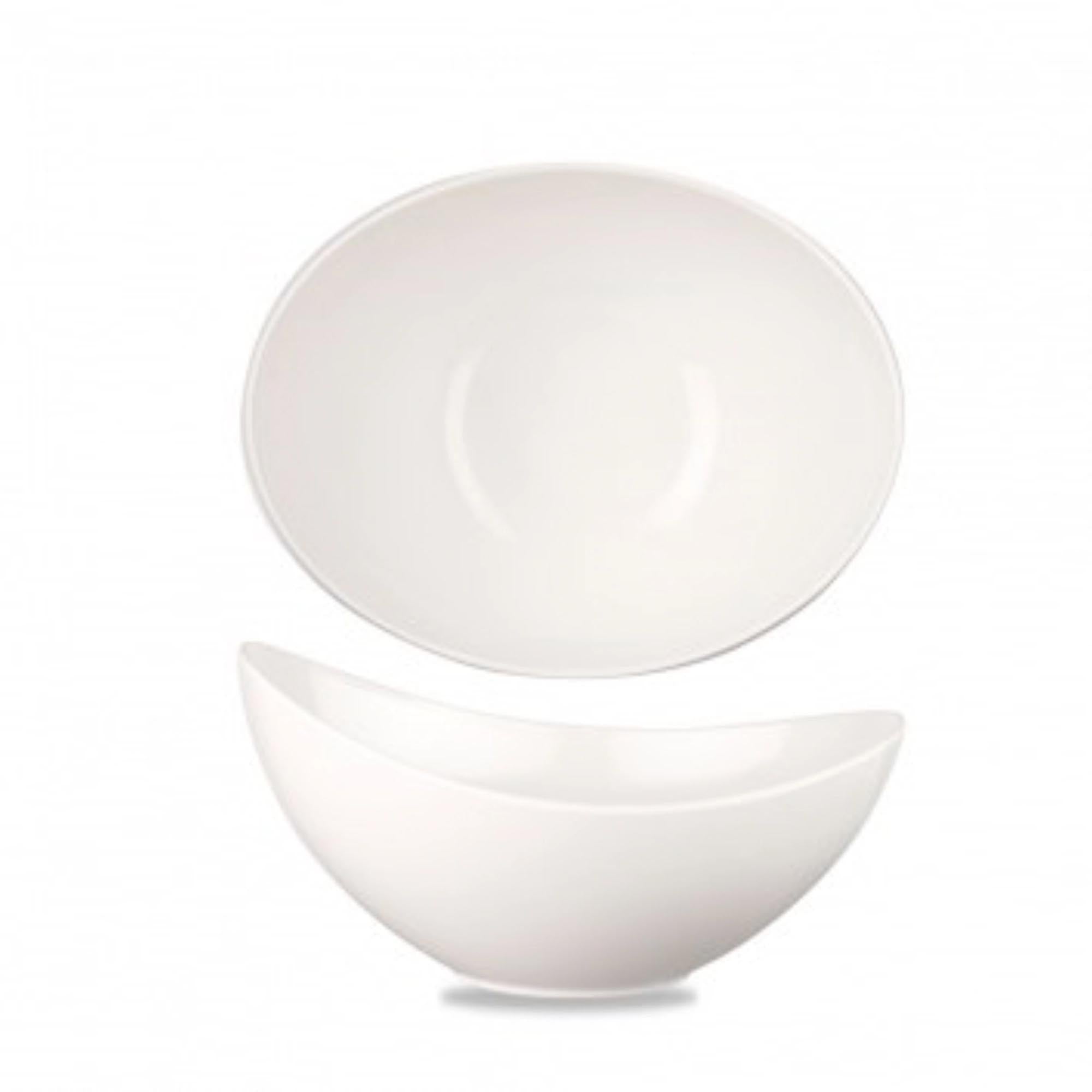 Alchemy Melamine White Moonstone Buffet Bowl 25x19.5x12.