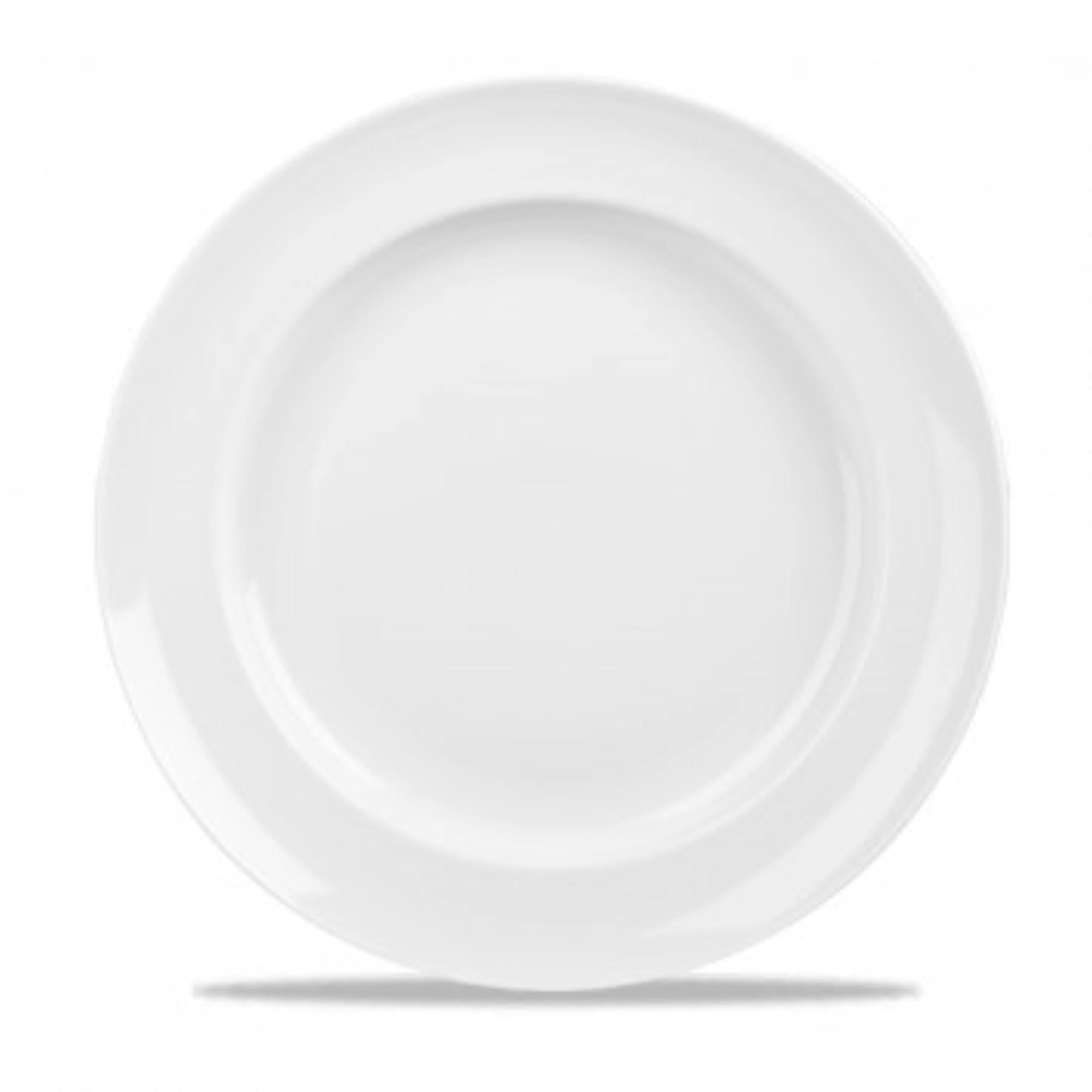 Der 26cm Future Care Teller von Churchill: robustes Porzellan, stabiler Fuss, ideal für Pflegeeinrichtungen, spülmaschinenfest.