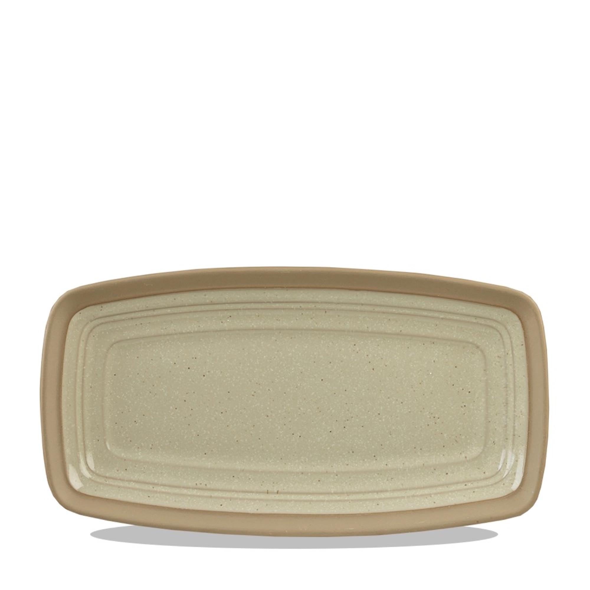 Eleganter, kratzfester Stoneware-Teller 29x15cm von Churchill, ideal für stilvolle Präsentationen.