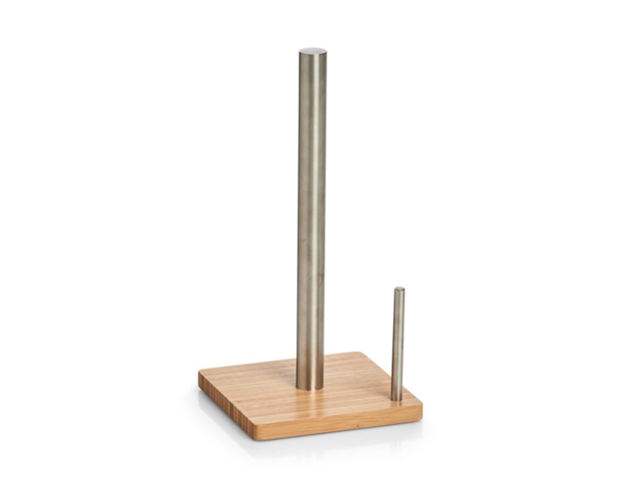 Entdecken Sie den ZELLER Küchenrollenhalter Bamboo Inox (16x16x32.5 cm) – stilvoll, umweltfreundlich und praktisch für jede moderne Küche.
