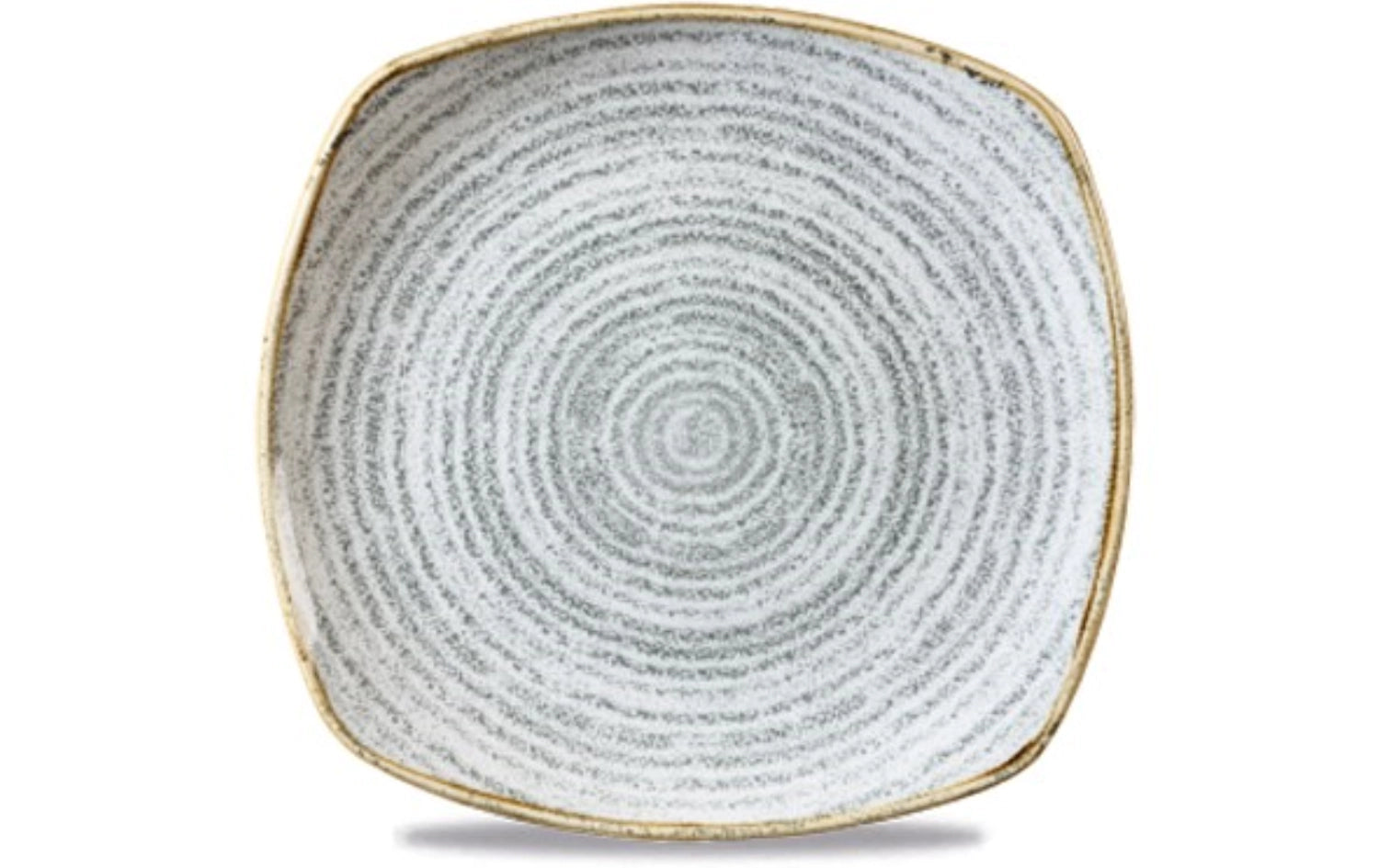 S.PPiatto quadrato piatto Homespun Stone Grey 25,5 cm