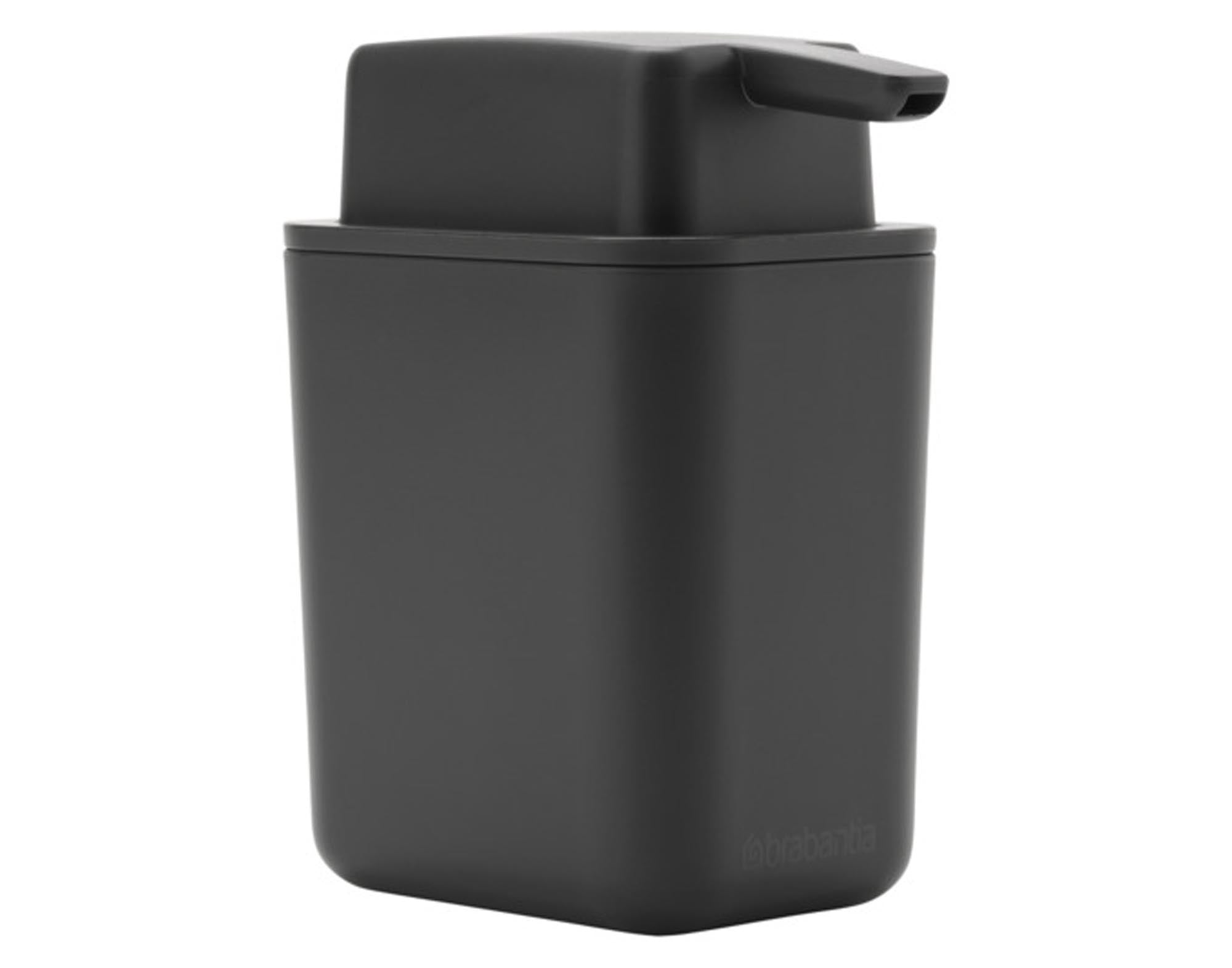 Eleganter BRABANTIA Seifenspender SinkSide in dark grey: Hochwertiger Edelstahl, praktische Pumpmechanik, ideal für modernes Badezimmer.