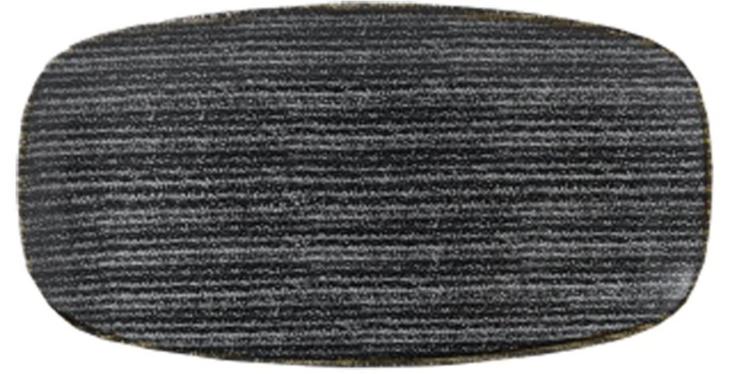S.P. Homespun Ch<tc>arc</tc>oal Black rectangular plate 29.8x15.3cm