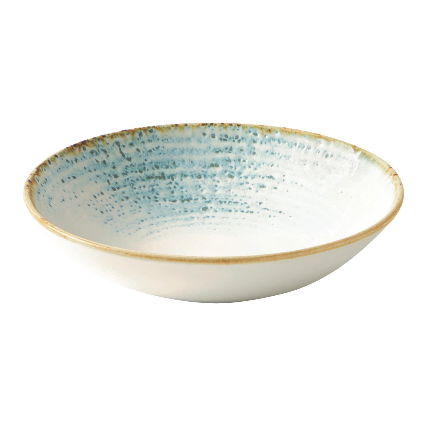 S.P. Homespun Accents Aquamarine Coupe Teller tief, 18.2 cm, stilvoller Teller von Churchill, ideal für elegante Tischdekoration.