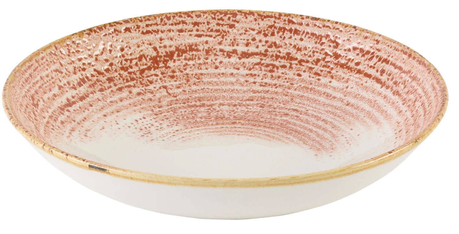 S.PAssiette creuse Homespun Accents Coral 18,2 cm