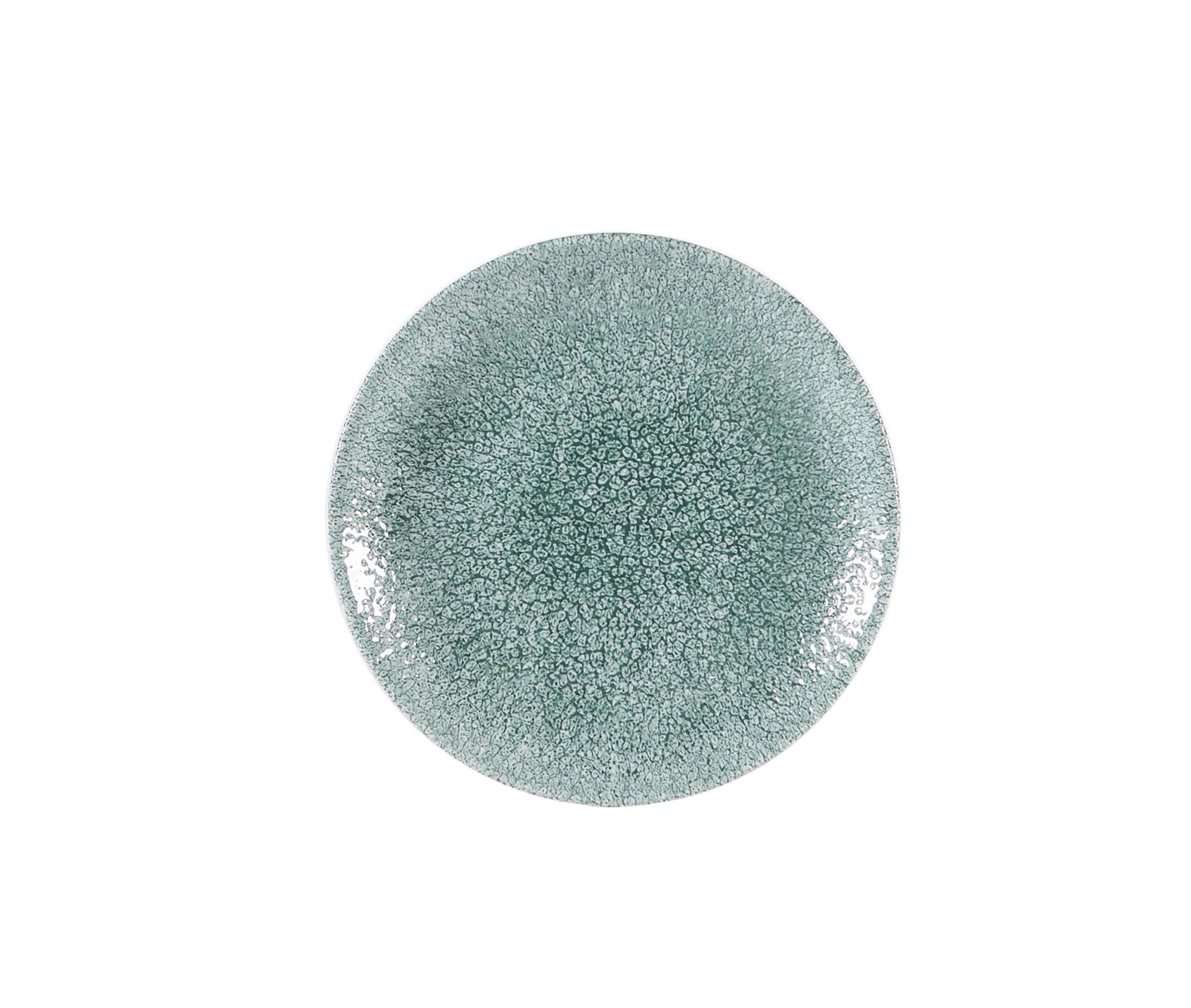 Eleganter 26cm Coupe Teller in Jadegrün, ideal für Hauptgerichte, Salate & Desserts. Hochwertiges, langlebiges Porzellan, spülmaschinenfest.