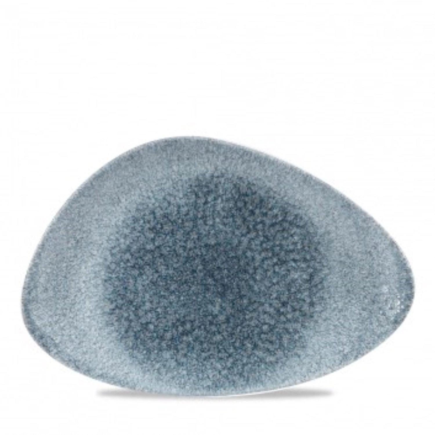 S.P. Raku Topaz Blue Triangle Plate 30x20cm,