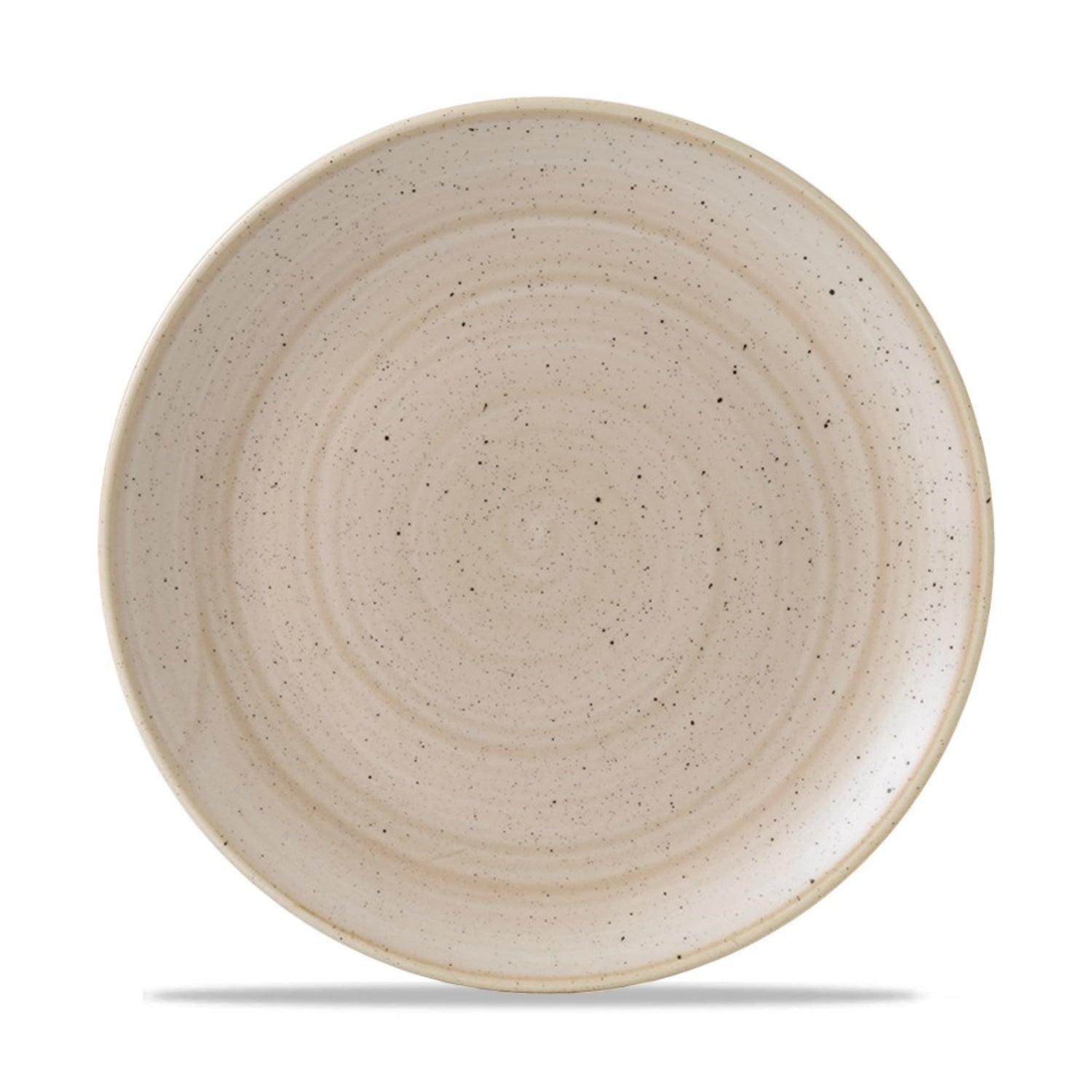 Plaque coupé beige stonecast noix de muscade plate 26cm 26cm