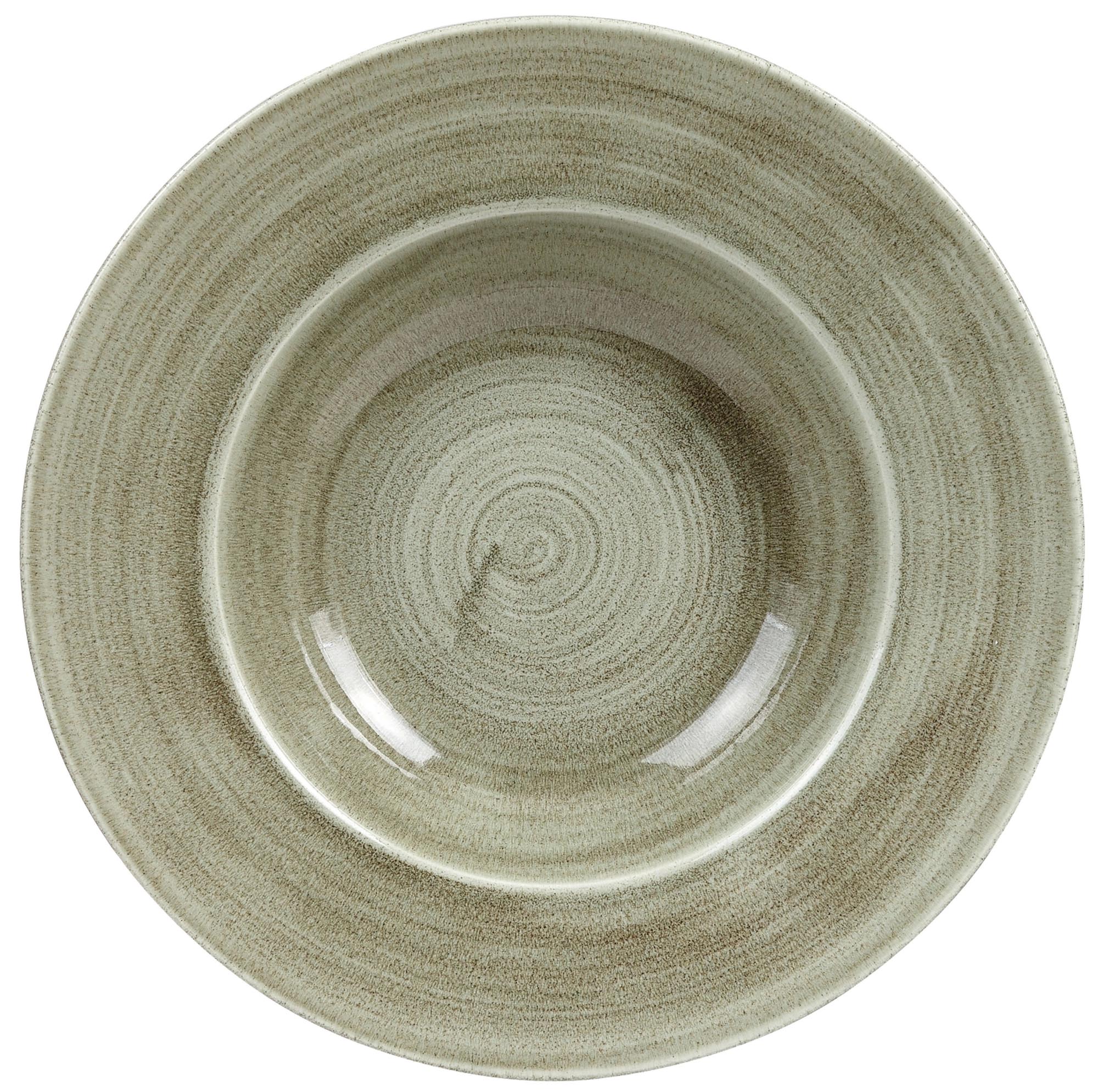 Patina Stonecast Onniture Green Plate Deep Bandiera 28 cm