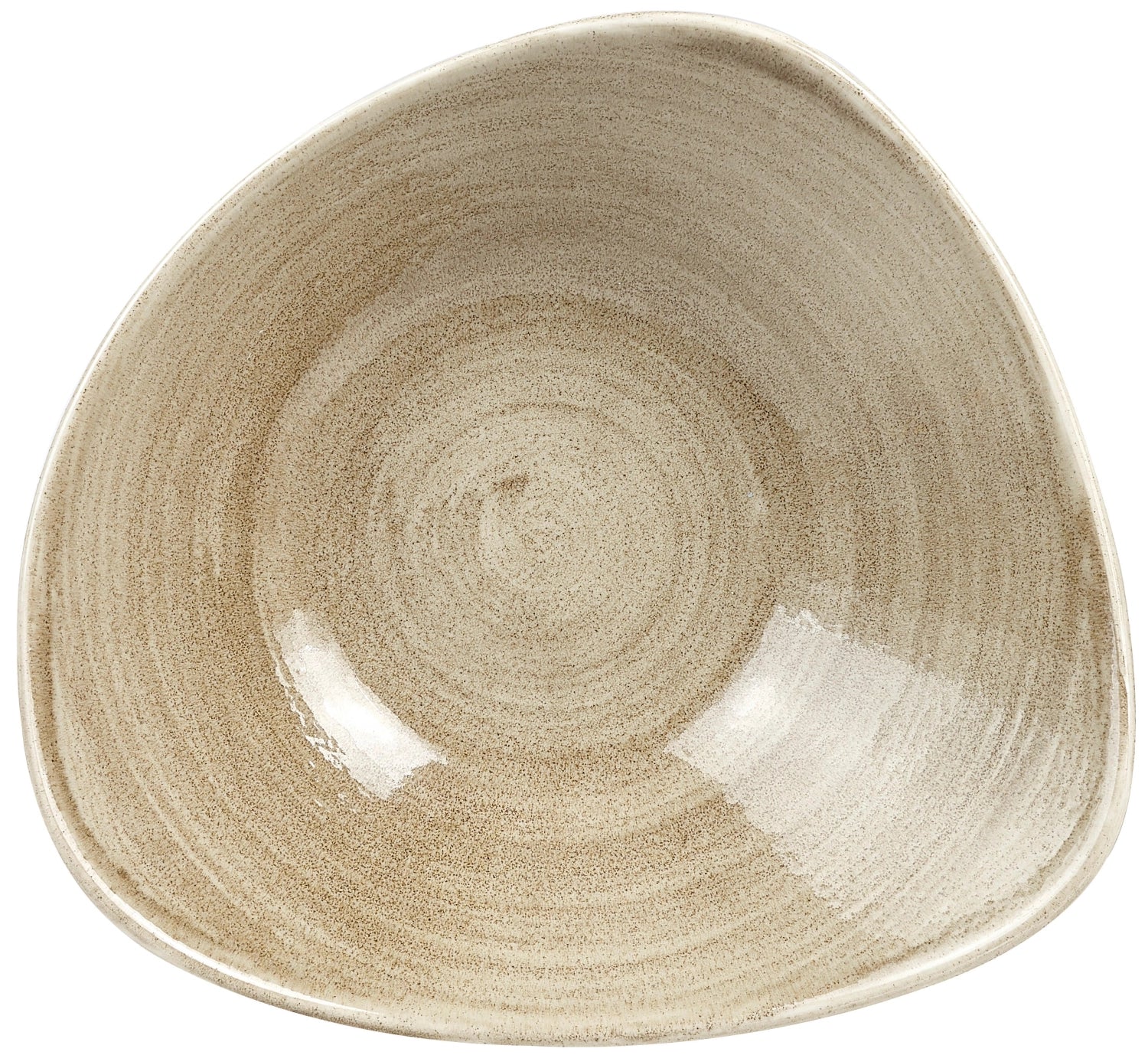 Stonecast patine antique taupe triangle plaque profonde 23,5 cm