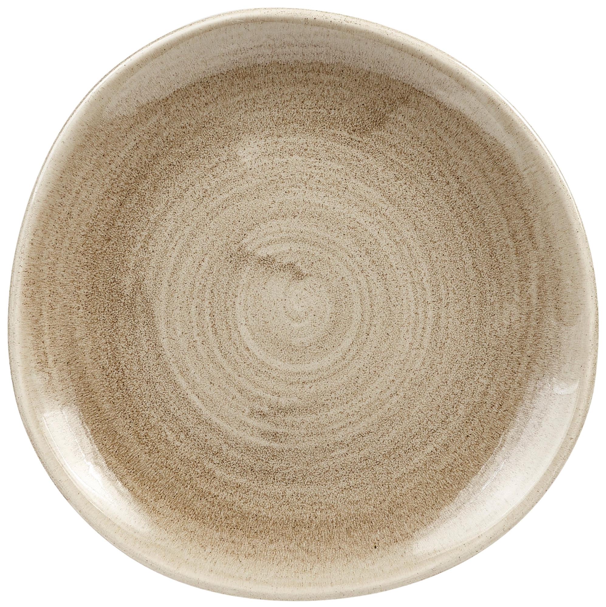 Stonecast Patina Antique taupe Organic plate flat 21cm
