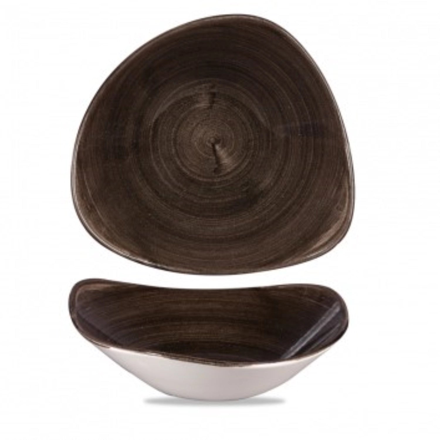 Stonecast patina iron black triangle plate deep 23.5cm