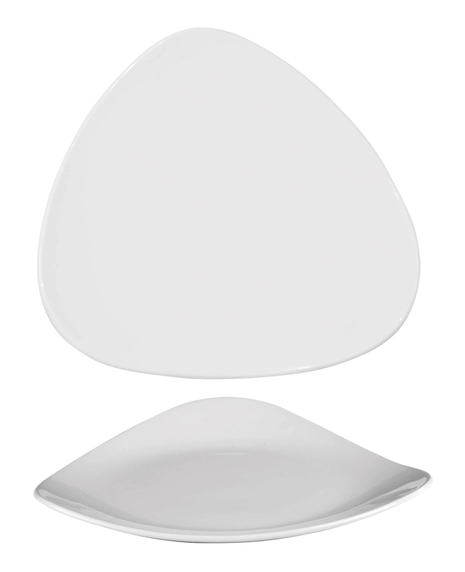 Lotus Assiette plate triangulaire blanche 31,1 cm