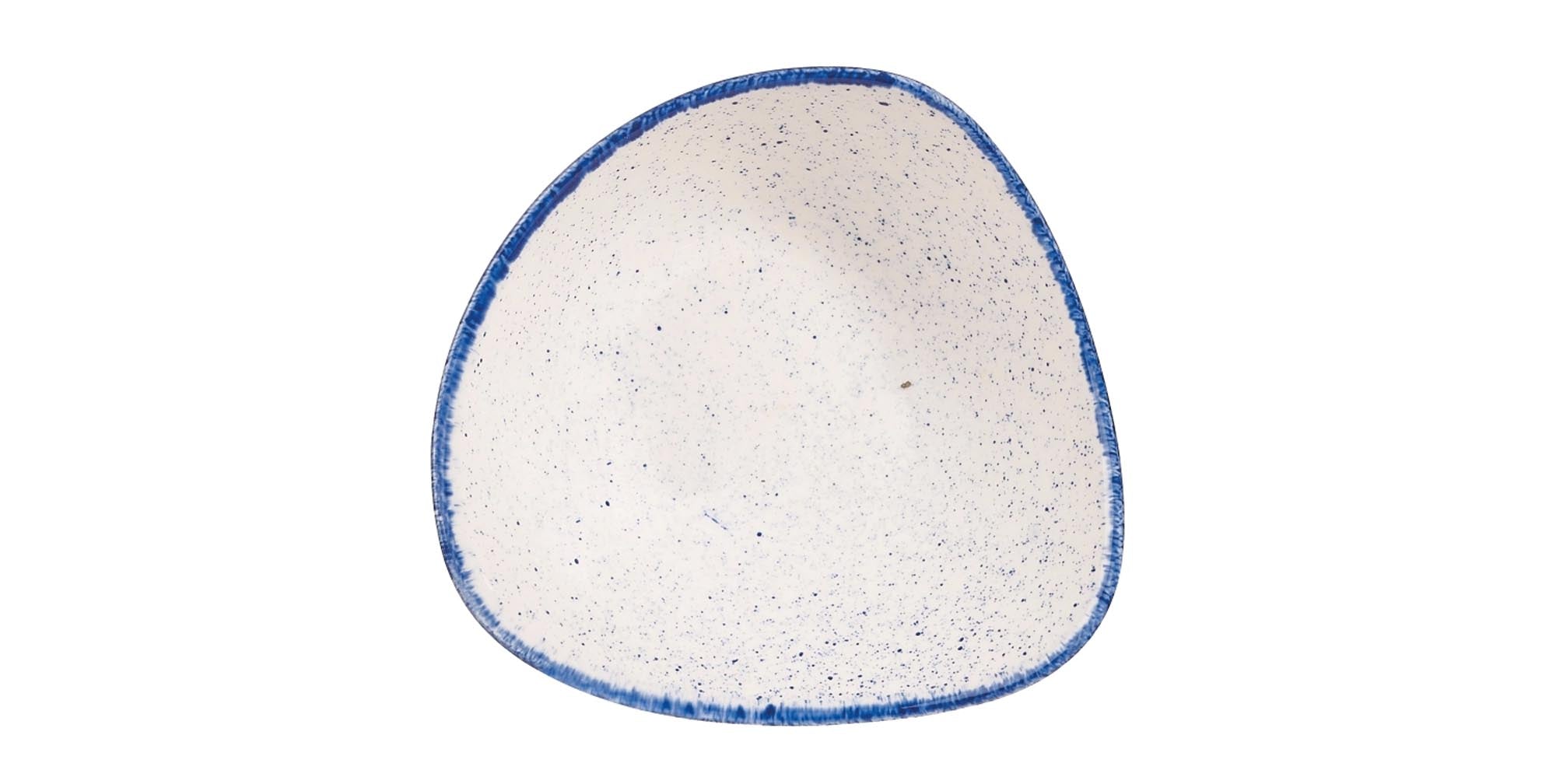 Entdecken Sie die Stonecast Hints Indigo Blue Triangel Schüssel von Churchill. Ideal für Salate, Snacks und Desserts. Spülmaschinenfest und mikrowellengeeignet.