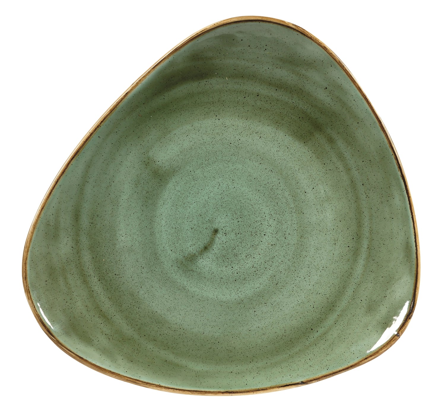 StoneCast Samphire Green Triangle Plate 31.1cm