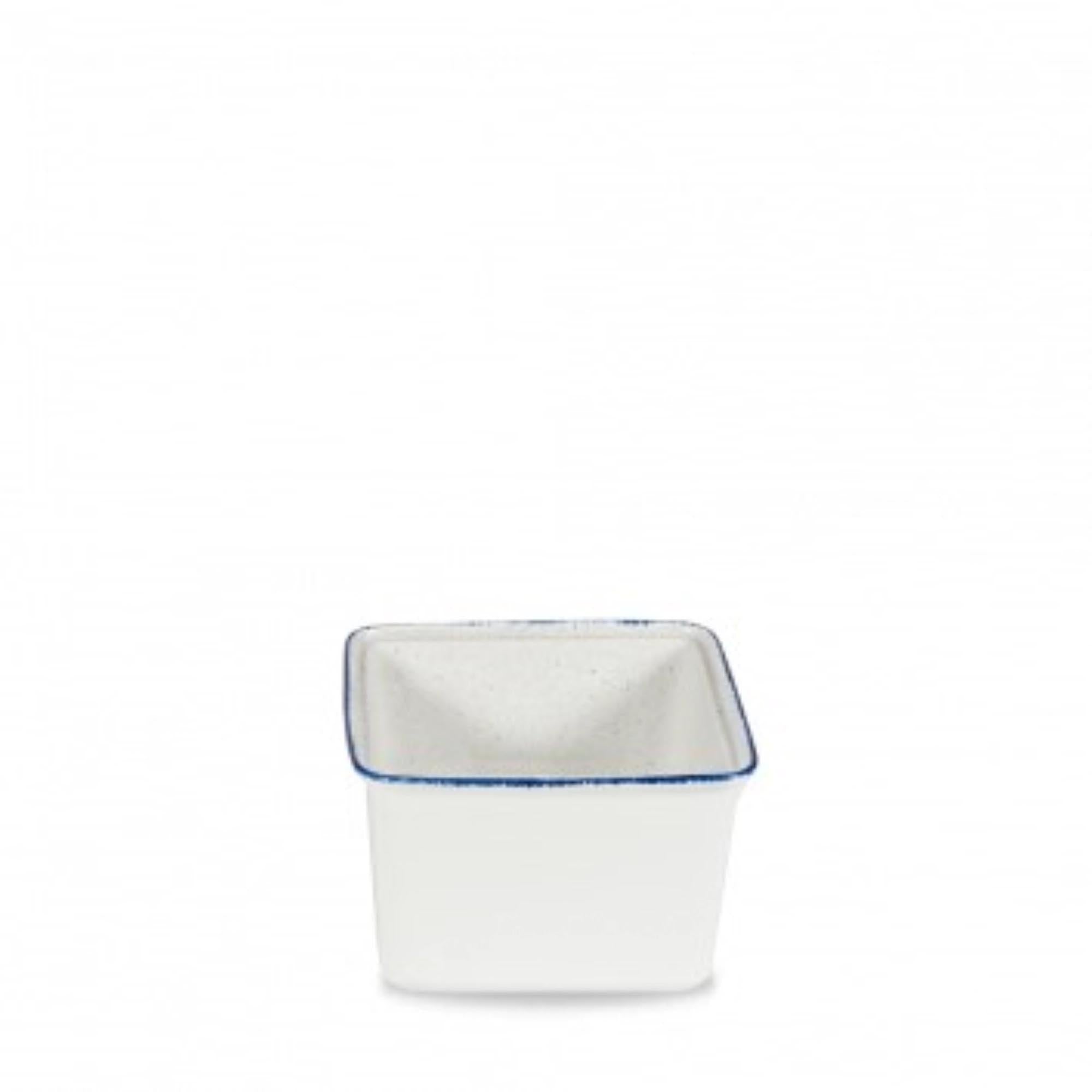 Elegante, indigo-blaue Auflaufform (18x19.4x11.5cm) aus robuster Stoneware, ideal für Ofengerichte. Ofen-, mikrowellen- und spülmaschinenfest.