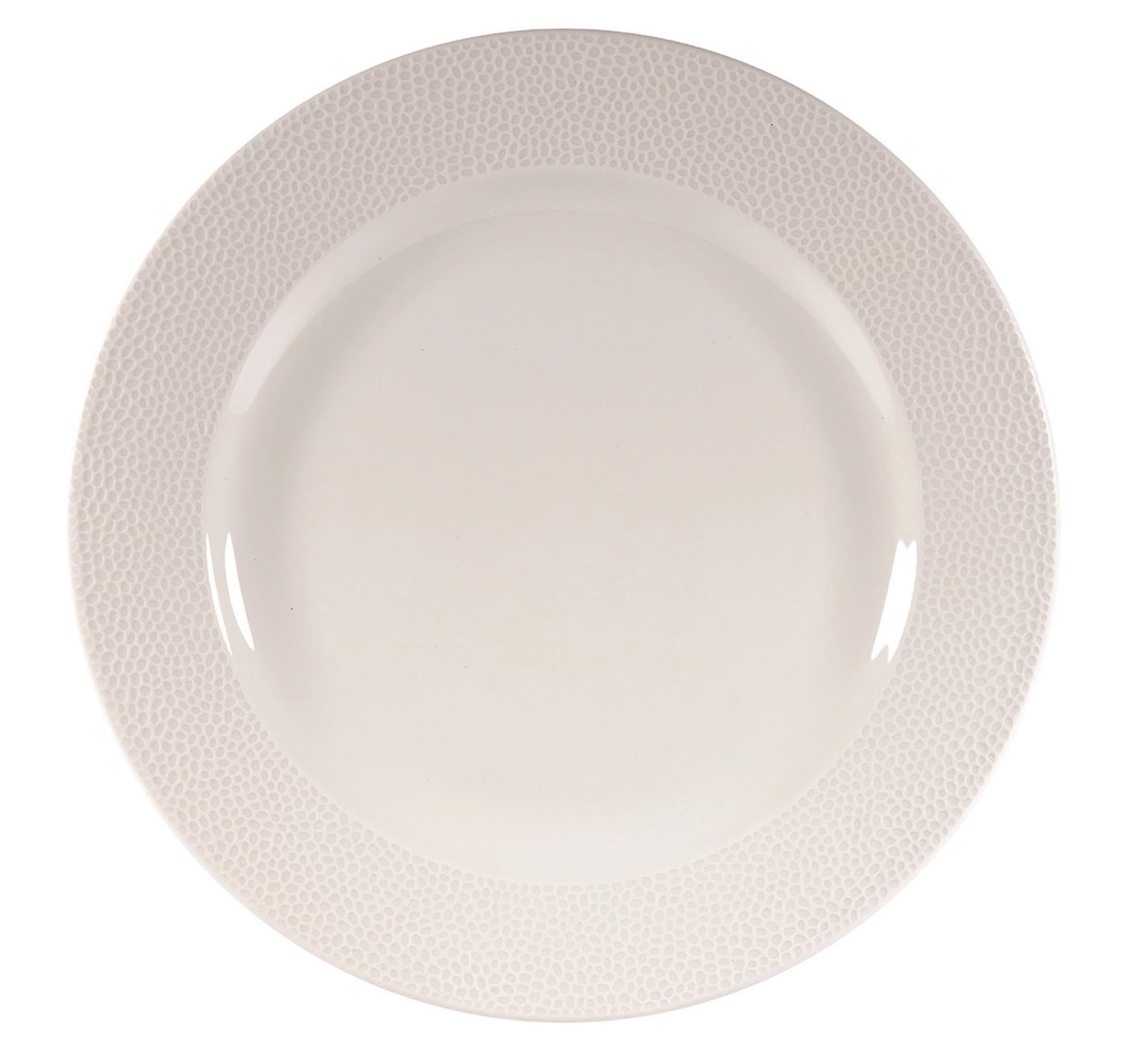 Eleganter Isla White Teller 27,6 cm von Churchill: modernes Design, hochwertiges Porzellan, inspiriert von der Meeresküste, spülmaschinenfest.