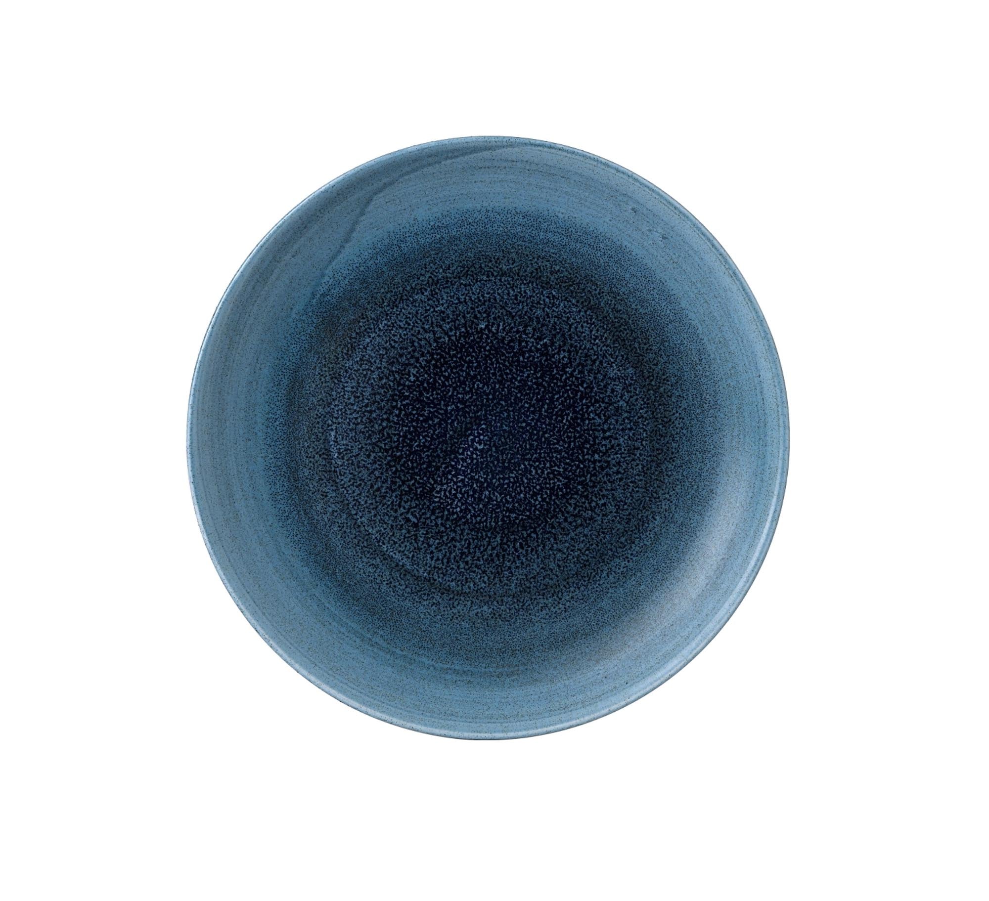 Der Stonecast Aqueous Lagoon Coupe Teller von Churchill besticht durch langlebiges Porzellan und ein beruhigendes, aquatisches Design.