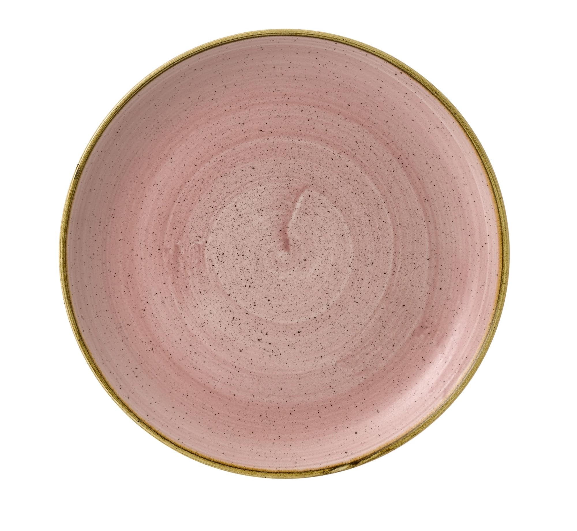 Eleganter Stonecast Petal Pink Teller von Churchill, handbemalt, 28,8 cm, Porzellan, rustikal, langlebig, ideal für kreative Gerichte.