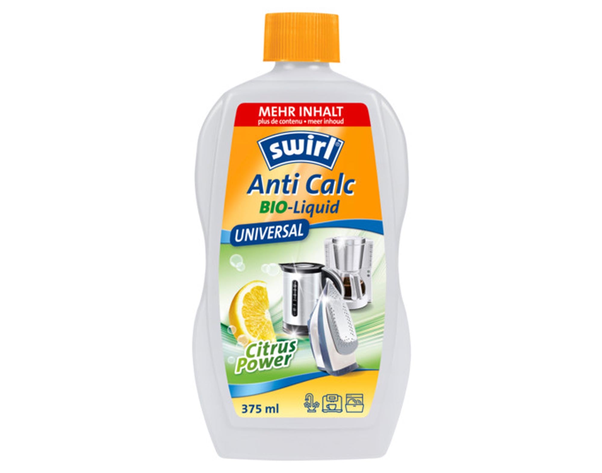 SWIRL Entkalker Anti Calc Bio Luquid 375 ml in präsentiert im Onlineshop von KAQTU Design AG. Reinigungsmittel ist von SWIRL
