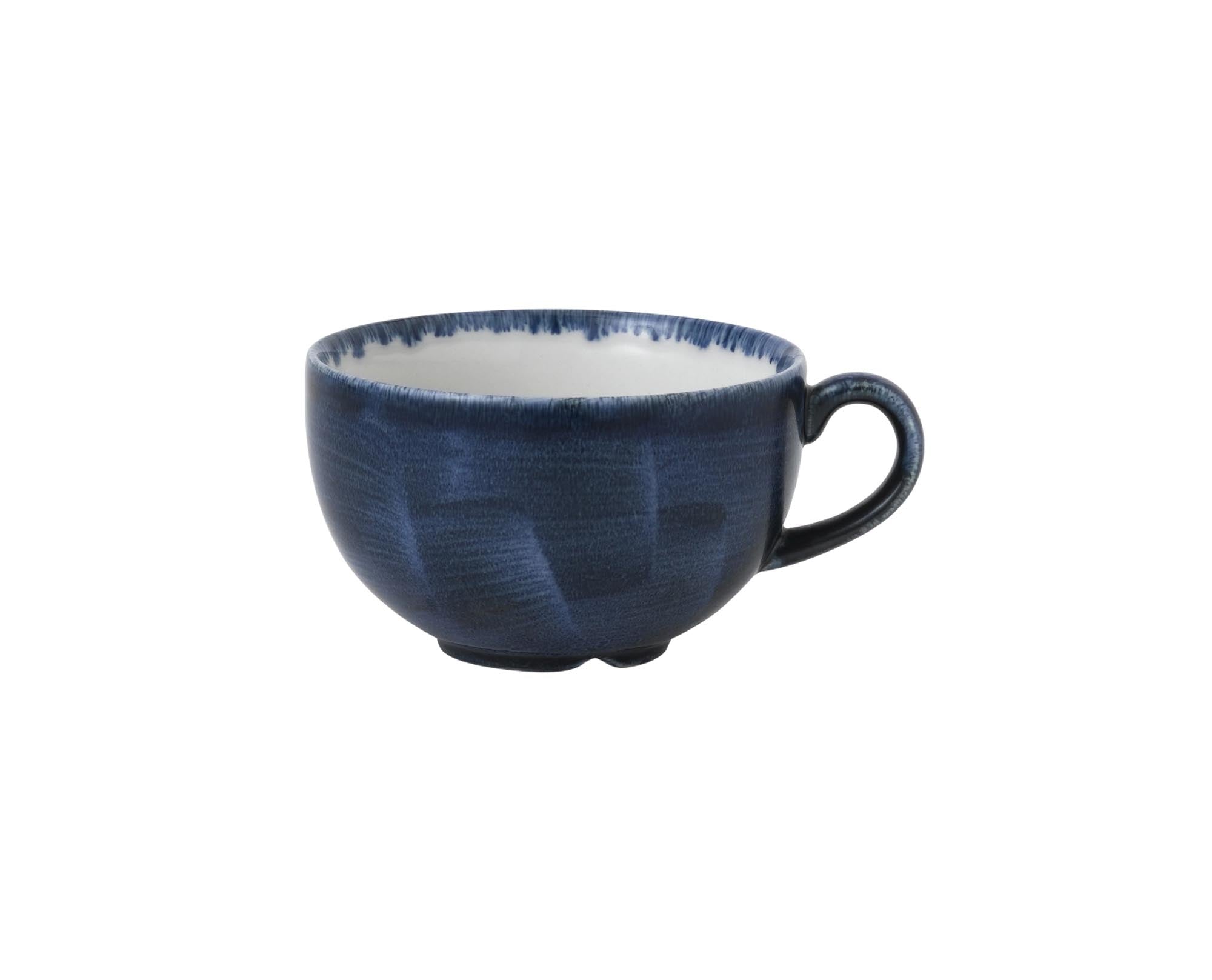 Elegante Stonecast Plume Ultramarine Tasse aus Porzellan, 22.7cl, spülmaschinenfest, ideal für Kaffee und Tee.