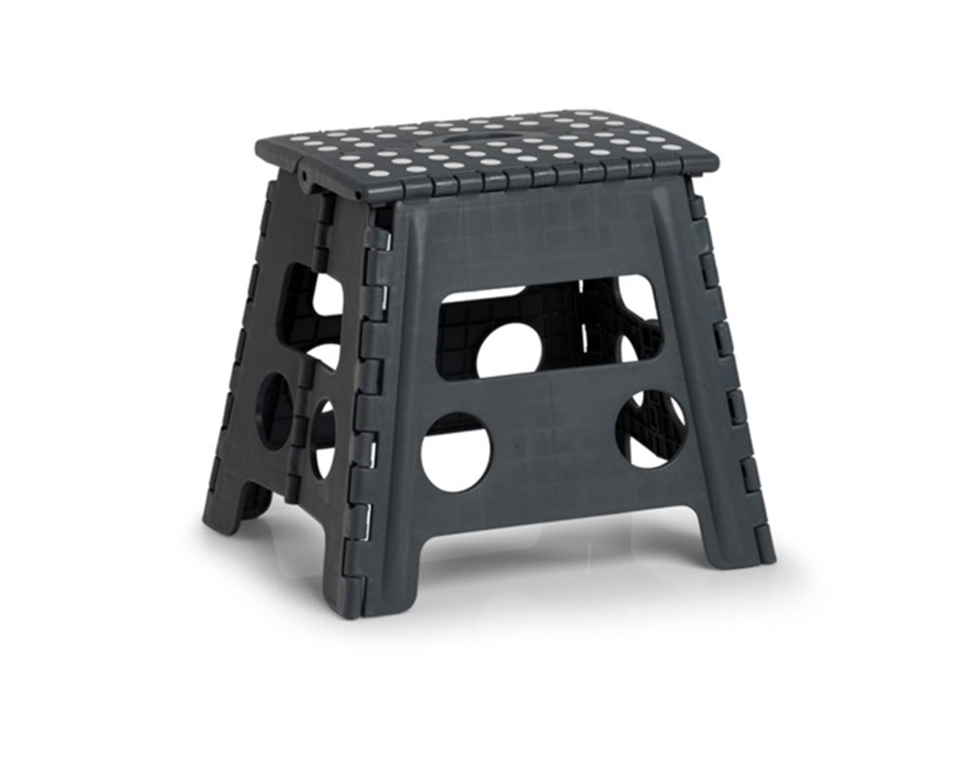 Entdecken Sie den ZELLER Klapphocker aus anthrazitfarbenem Kunststoff (37x30x32 cm) – ideal für drinnen und draußen, platzsparend und langlebig!