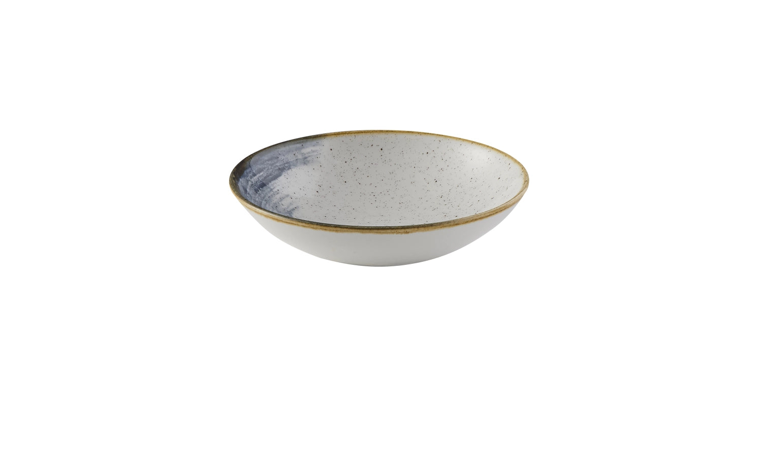 Eleganter tiefblauer Coupe Teller von Churchill, 18.2 cm, mit einzigartigem Stonecast Finish, perfekt für kreative Anrichte und besondere Anlässe.