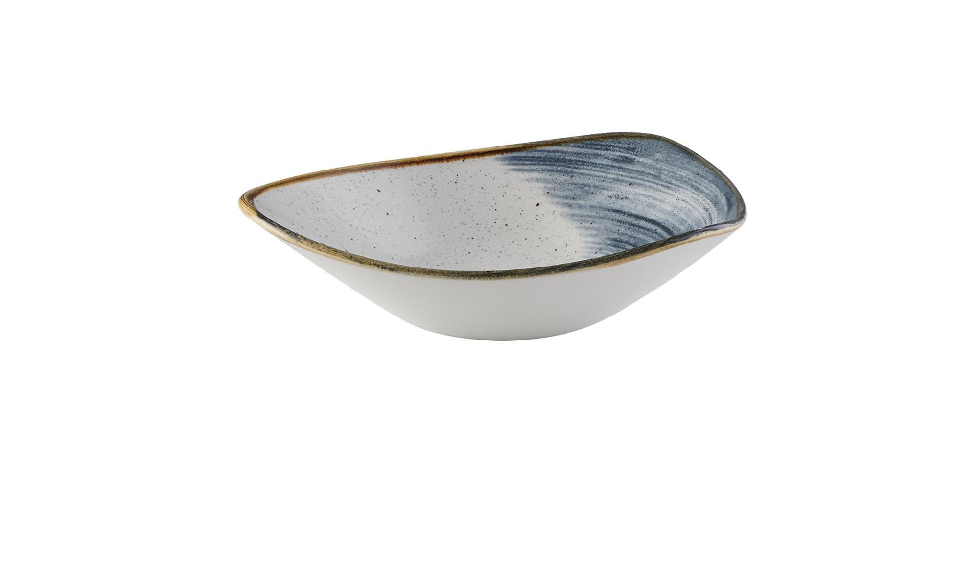 Tiefer Stonecast Accents Blueberry Triangel Teller von Churchill, 23.5 cm, in elegantem Blauton, ideal für stilvolle Tischdekoration.