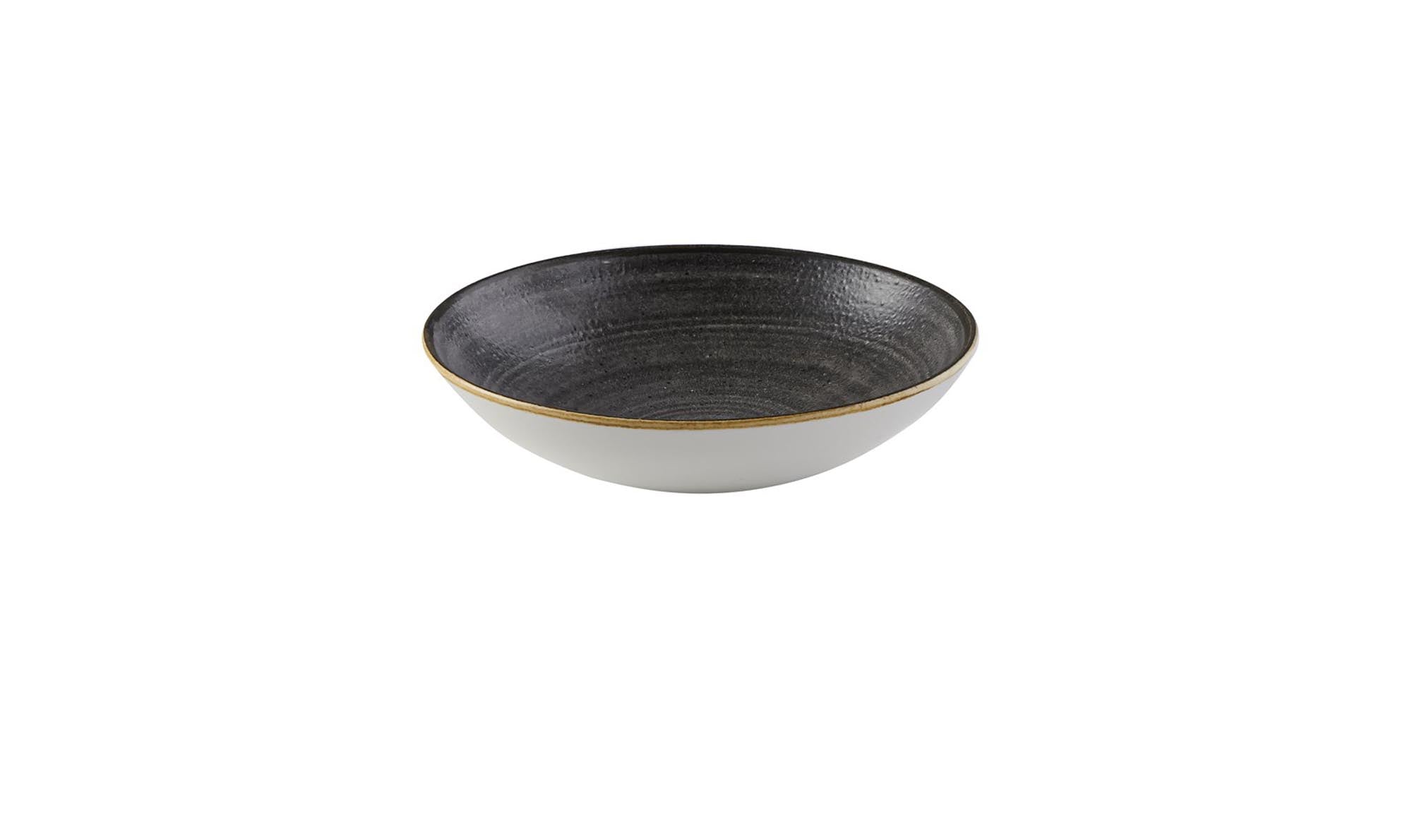 Stonecast Raw Black Coupe Bowl 18.2cm