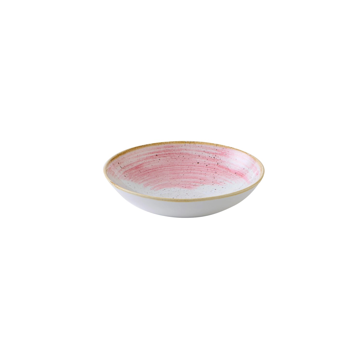 Eleganter, tiefen Coupe Teller in sanftem Rosaton aus der Stonecast Accents Reihe von Churchill, Durchmesser 18,2 cm, perfekt für kreative Anrichte.