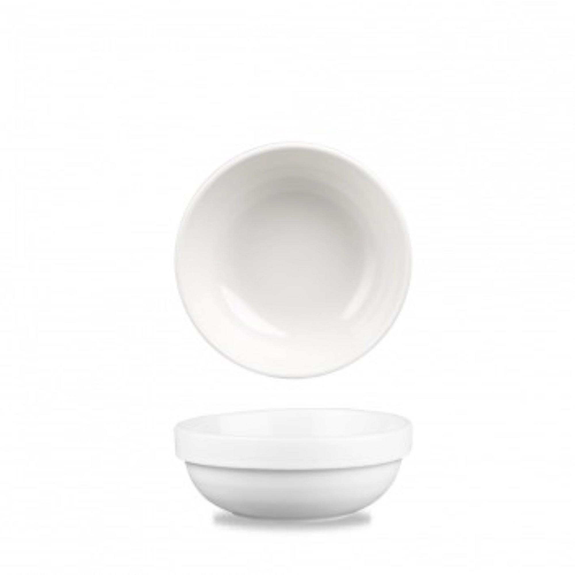 Elegante, stapelbare Porzellanschüssel von Churchill, 28cl, ideal für Suppen, Salate, Desserts, spülmaschinen- und mikrowellenfest.