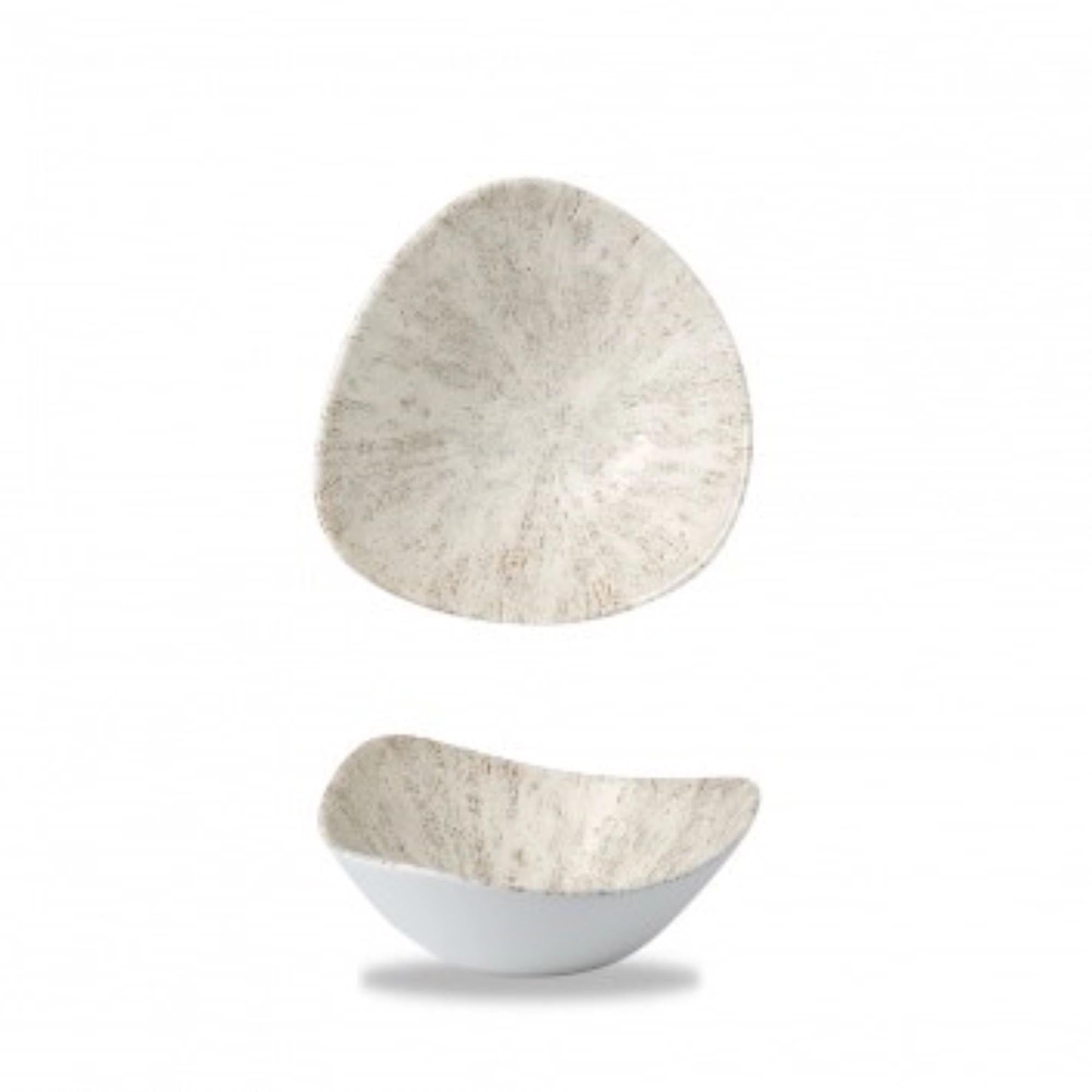 Elegante Dreieck-Schüssel (18,5 cm) in Agate Grey von Churchill: robust, stilvoll, ideal für Salate, Snacks, Desserts.