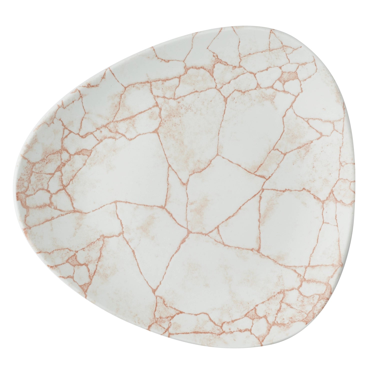 S.P. Kintsugi Coral Triangel Teller flach 19.2cm