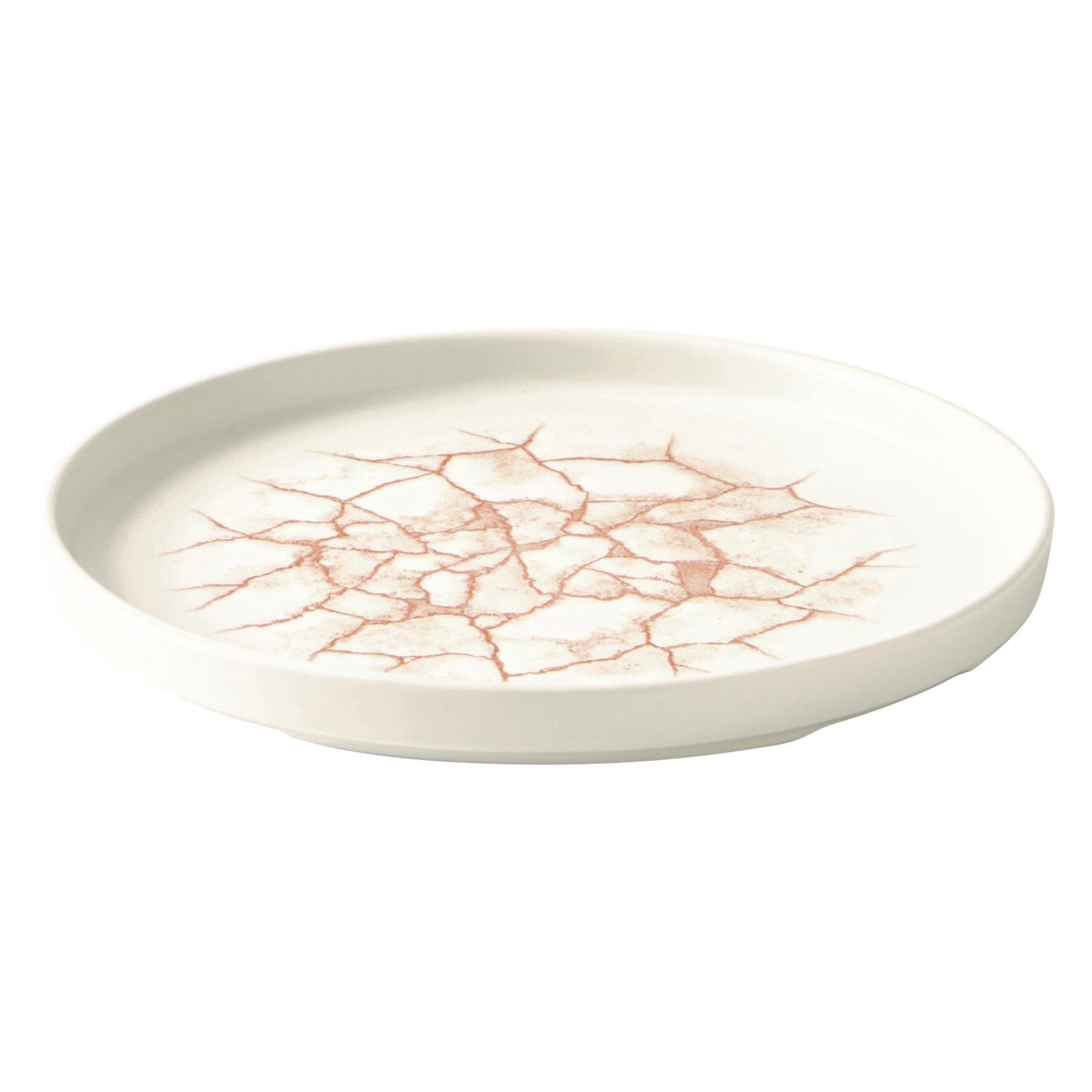 Schöner Kintsugi Coral Walled Teller (21cm, H2cm) von Churchill, der mit seiner einzigartigen Ästhetik und handwerklichen Details jeden Tisch veredelt.