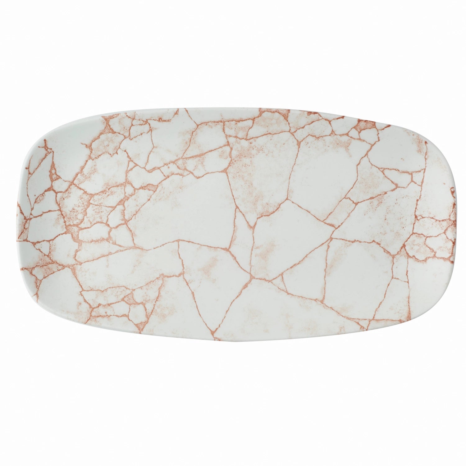 S.P. Piatto oblungo Kintsugi Coral Chefs 35,5x18,9 cm