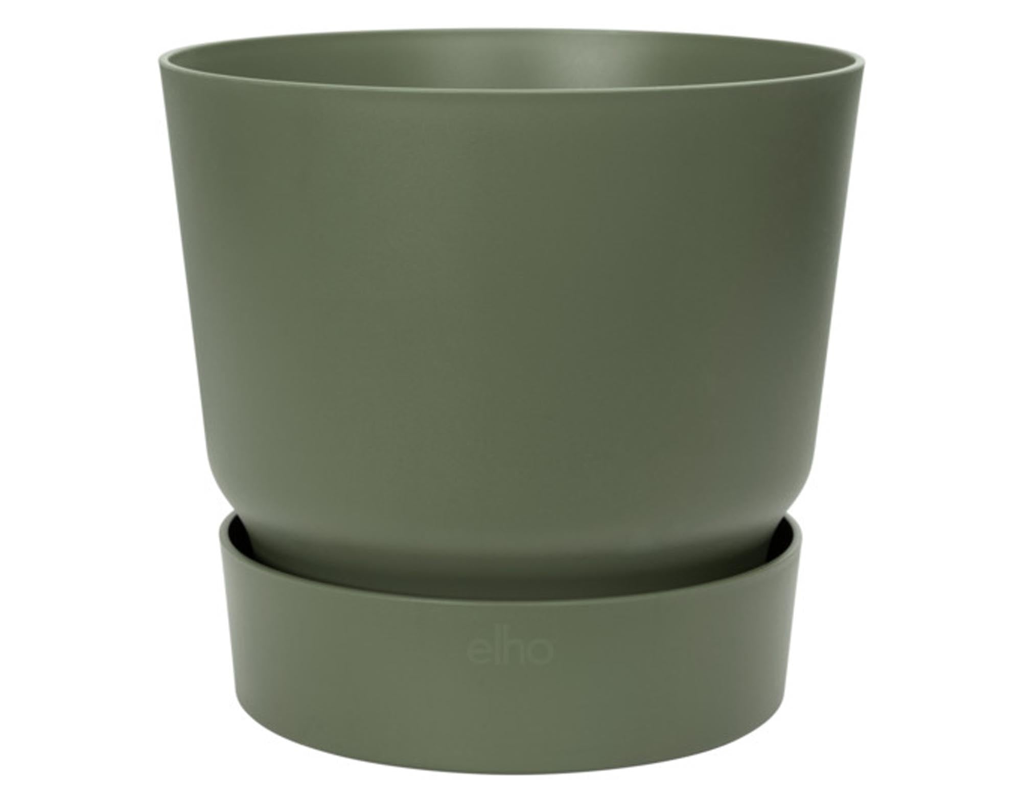 Entdecken Sie das ELHO Pflanzengefäß Greenville rund in laubgrün (ø 19 cm) – nachhaltig, elegant und ideal für Innen- und Außenbereiche. Perfekt für Ihre Pflanzen!