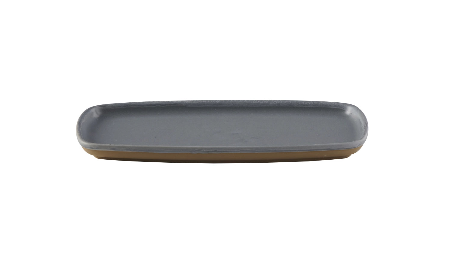 Elegante rechteckige Platte in Seattle Grey von Churchill, 30x14.7 cm, ideal für ansprechende Präsentationen und stilvolles Servieren.