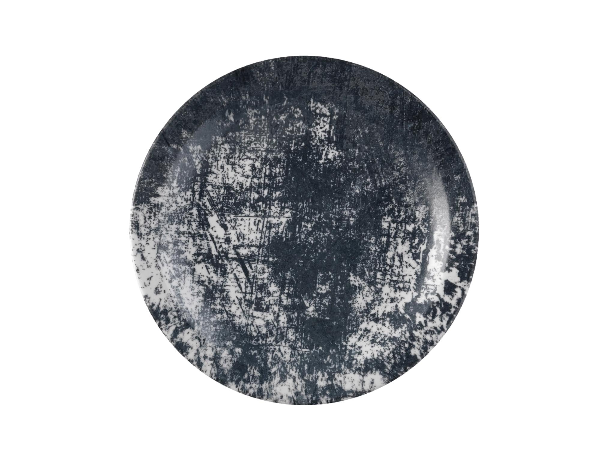 Eleganter, flacher 28cm Keramikteller in mattem Schwarz, ideal für Hauptgerichte. Spülmaschinen- und mikrowellengeeignet.