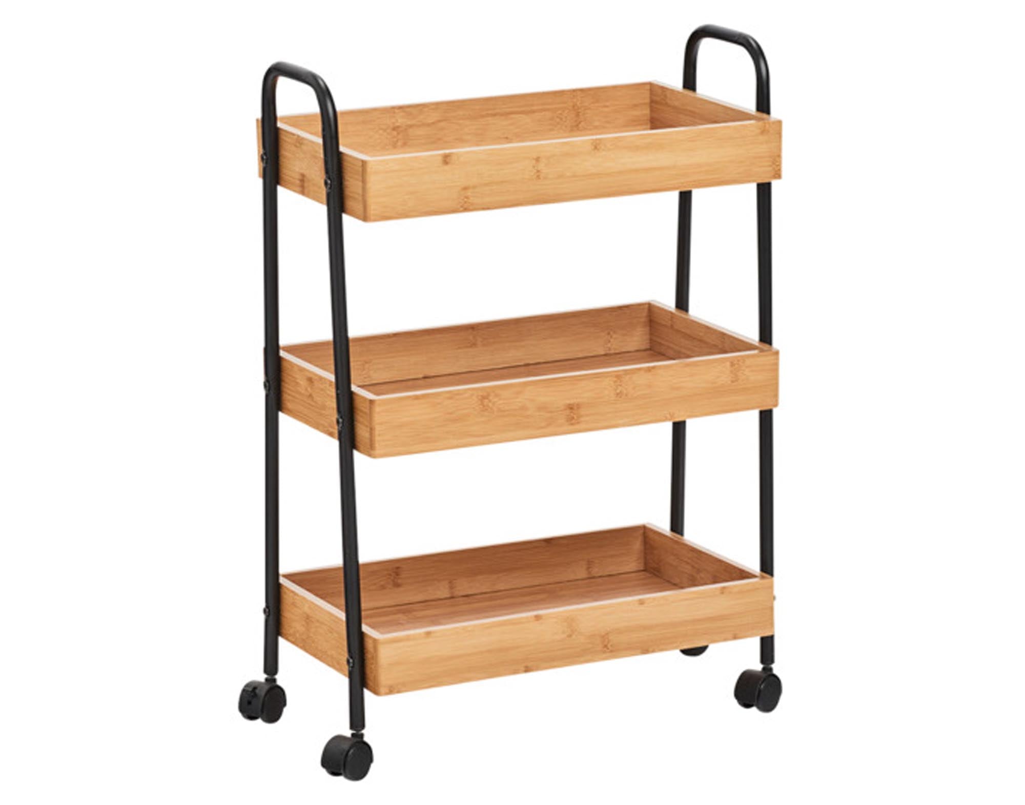 Entdecken Sie den ZELLER Beistellwagen aus Bambus und Metall (50x70x50 cm) – stilvoll, stabil und vielseitig einsetzbar für Ihr Zuhause.