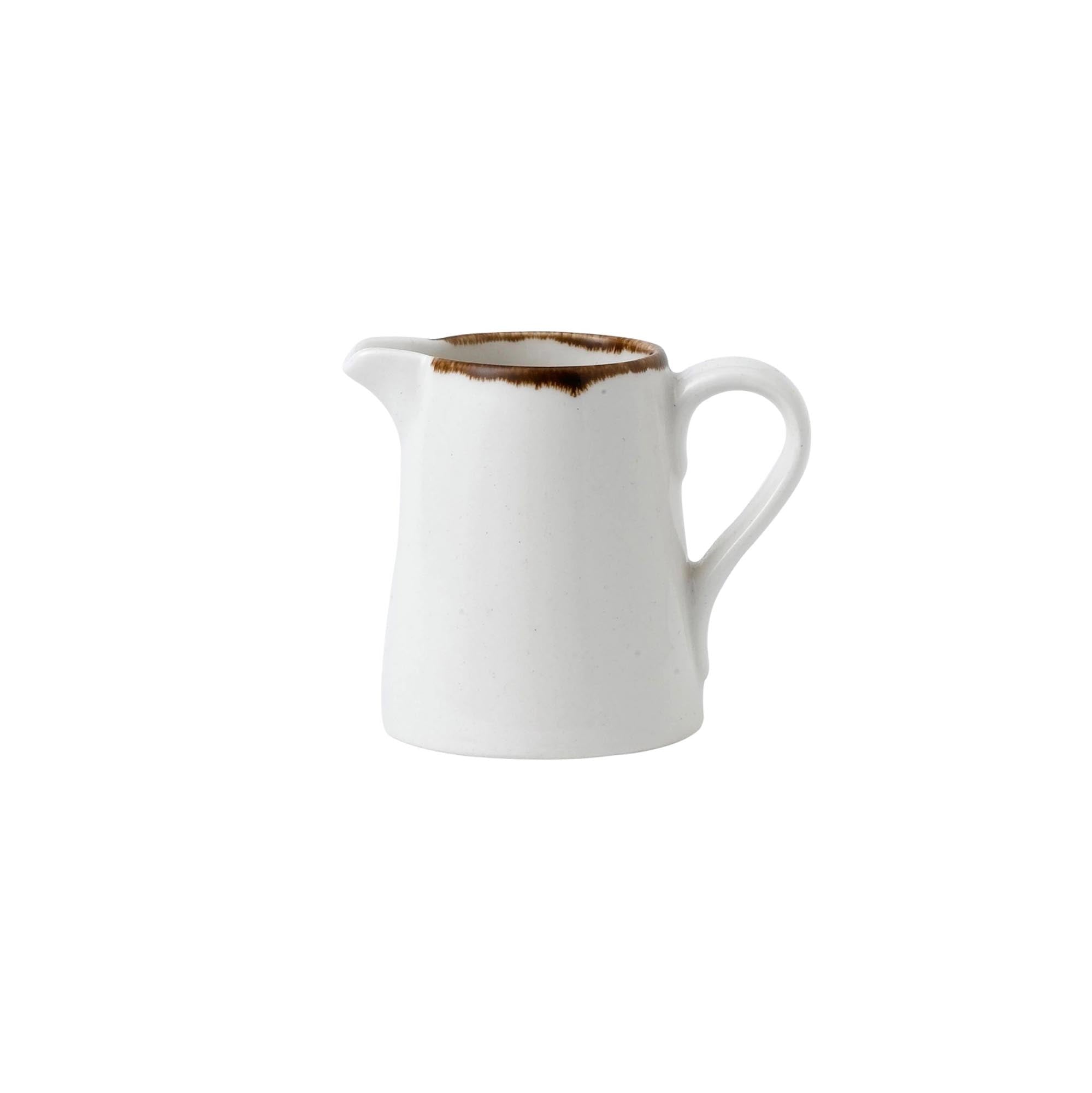 Die Harvest Natural Milchkanne 15cl von Churchill: robustes Porzellan, rustikales Design, ideal für Restaurants, spülmaschinenfest, tropffreies Ausgiessen.