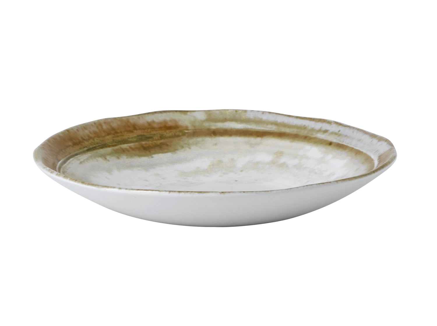 Finca Sandstone Organic Coupe Bowl von Churchill, 28 cm, handgefertigte Keramik mit natürlichem Sandstein-Finish, ideal für stilvolle Tischdekoration.